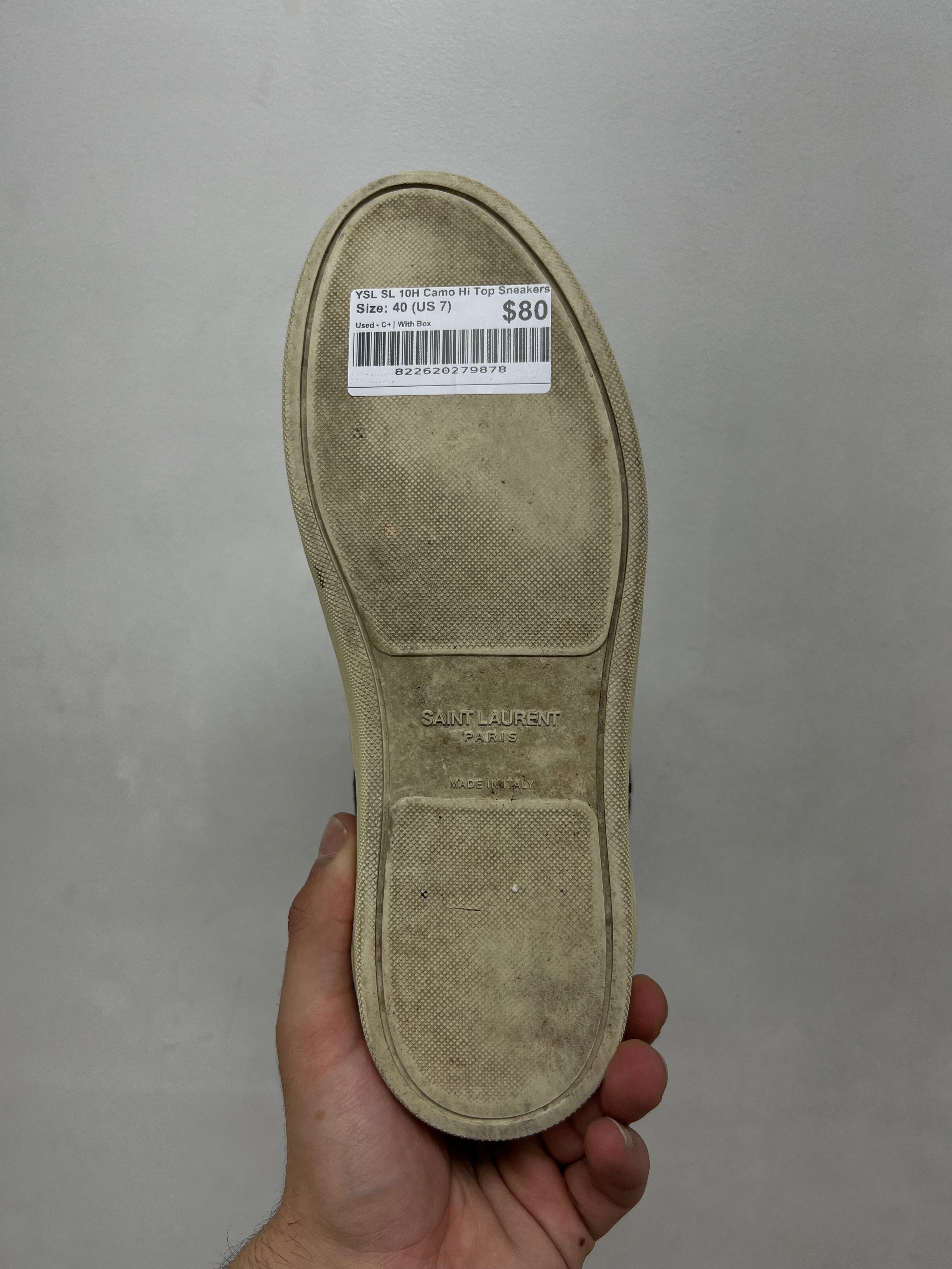 YSL SL 10H Camo Hi Top Sneakers