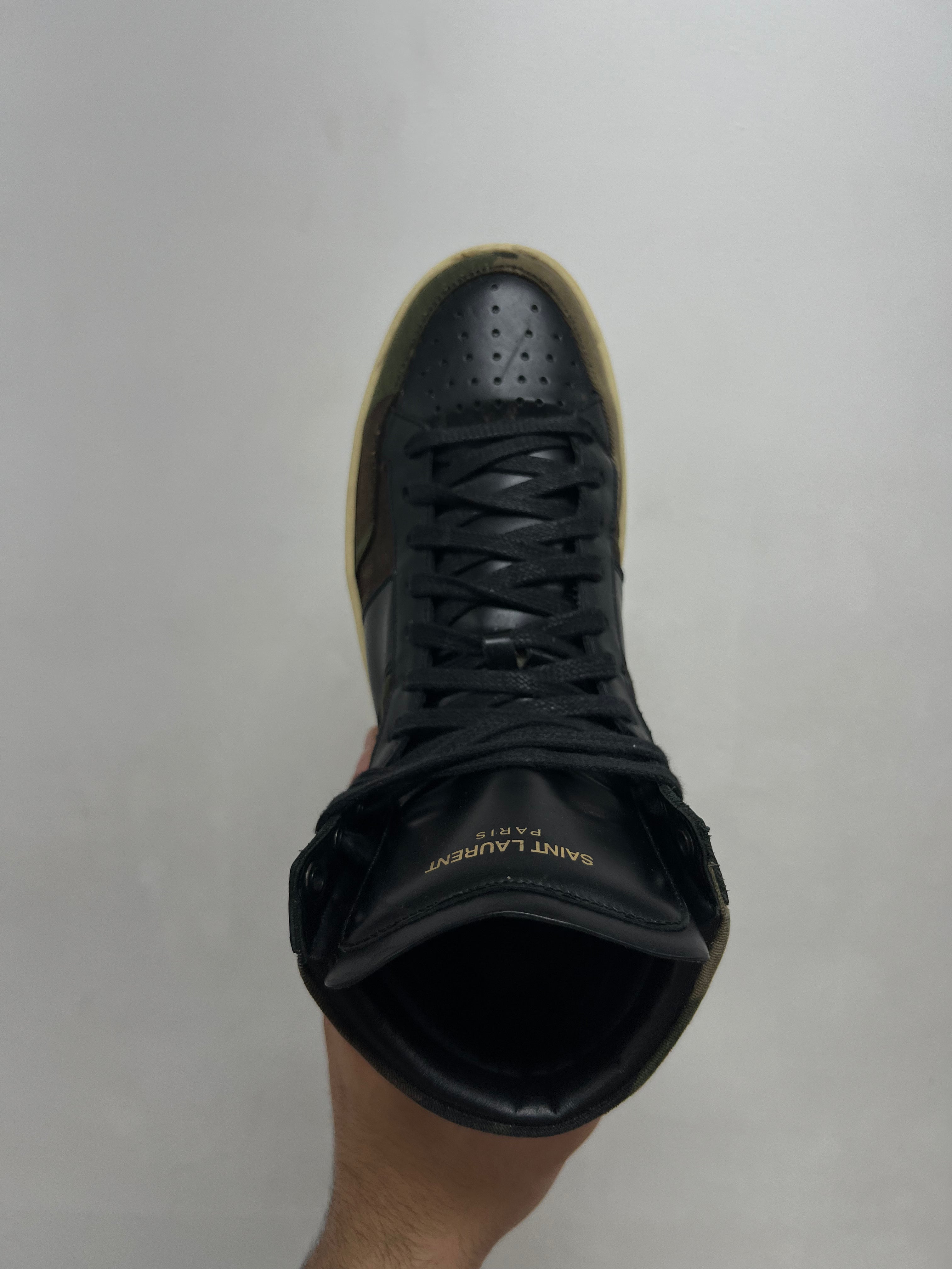 YSL SL 10H Camo Hi Top Sneakers