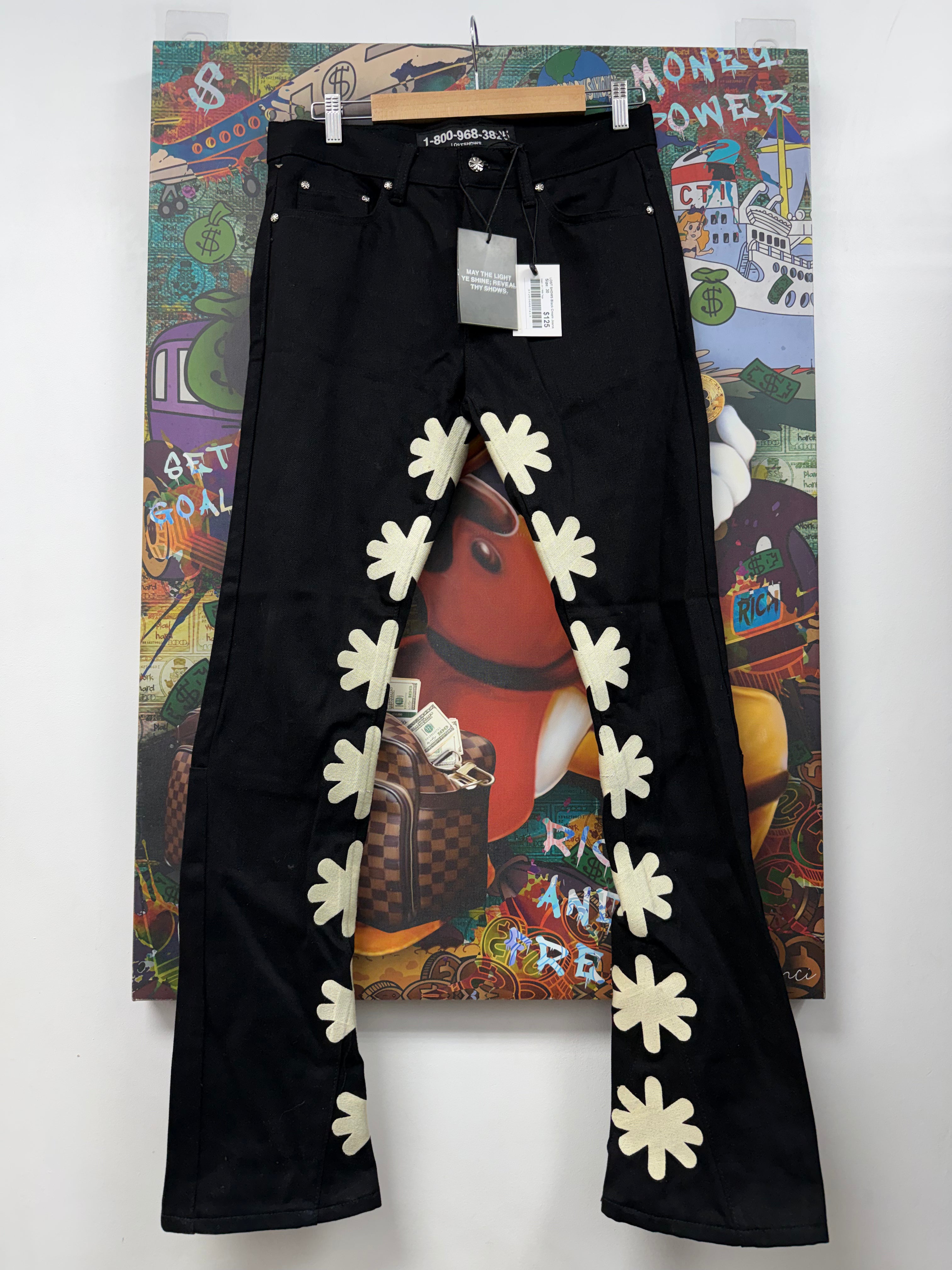LOST SHDWS Black Cream Jeans