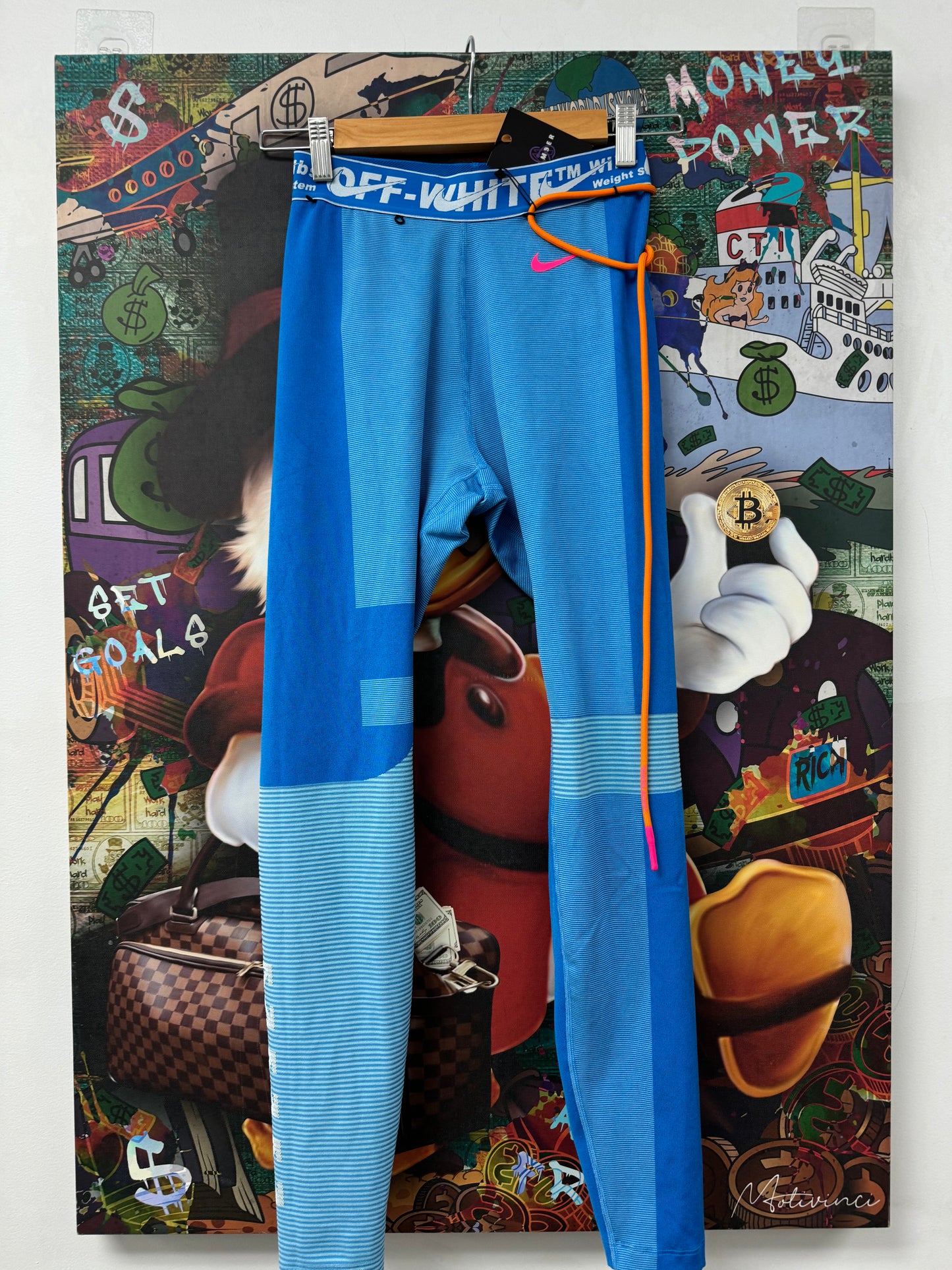 Off White Blue Legging Used Smalll N/A