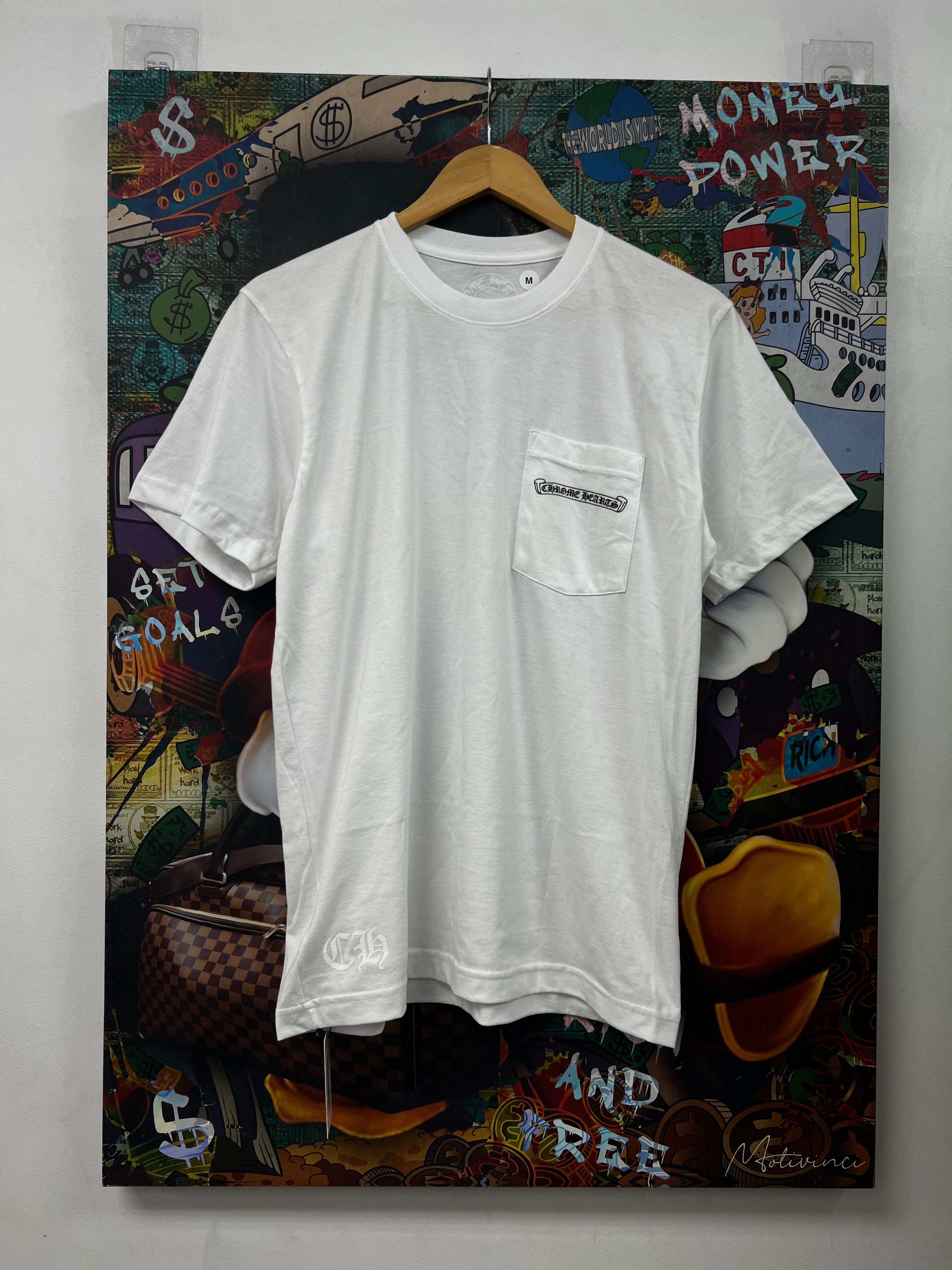Chrome Hearts White Shoulder Logo Tee