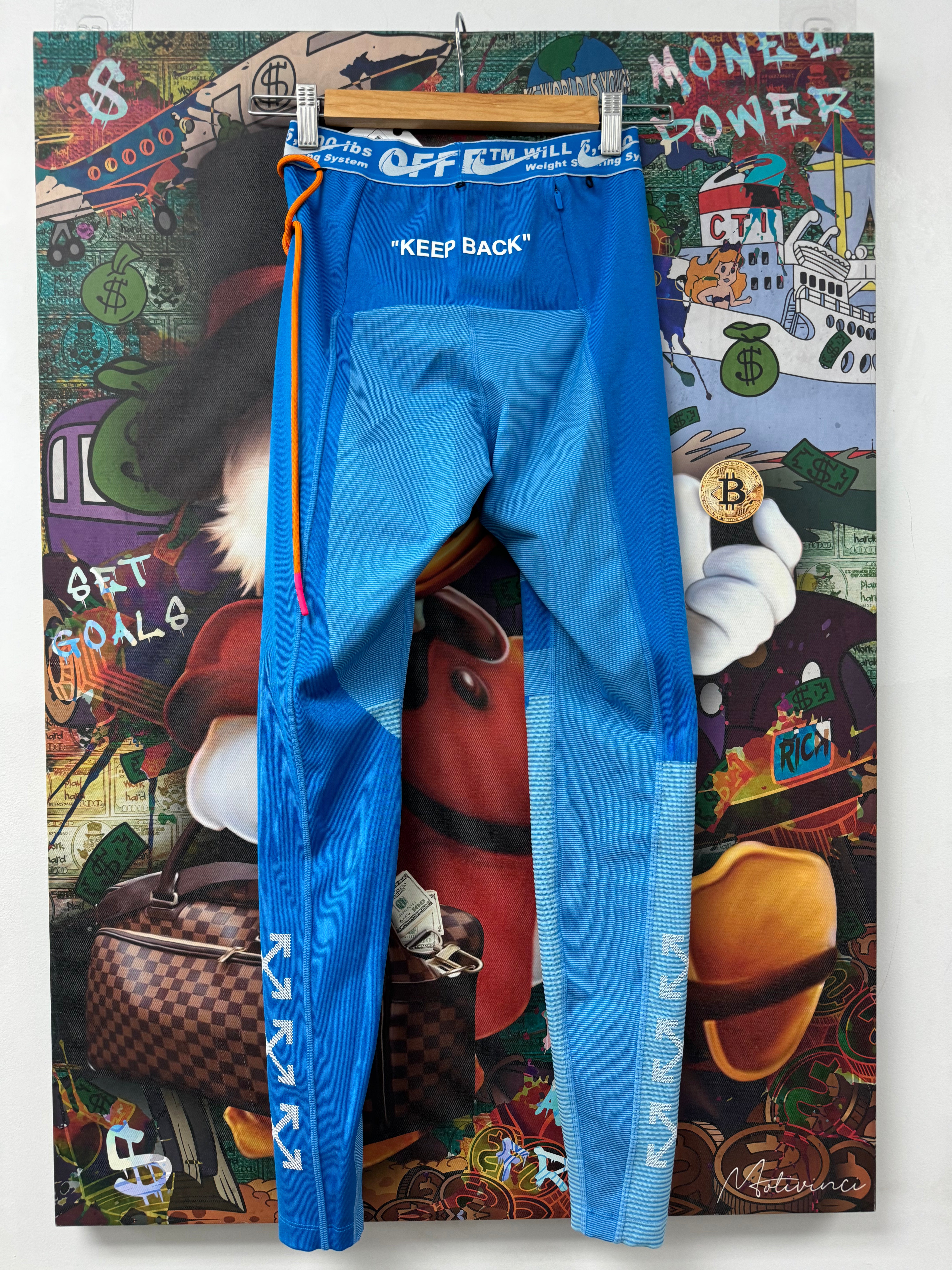 Off White Blue Legging Used Small