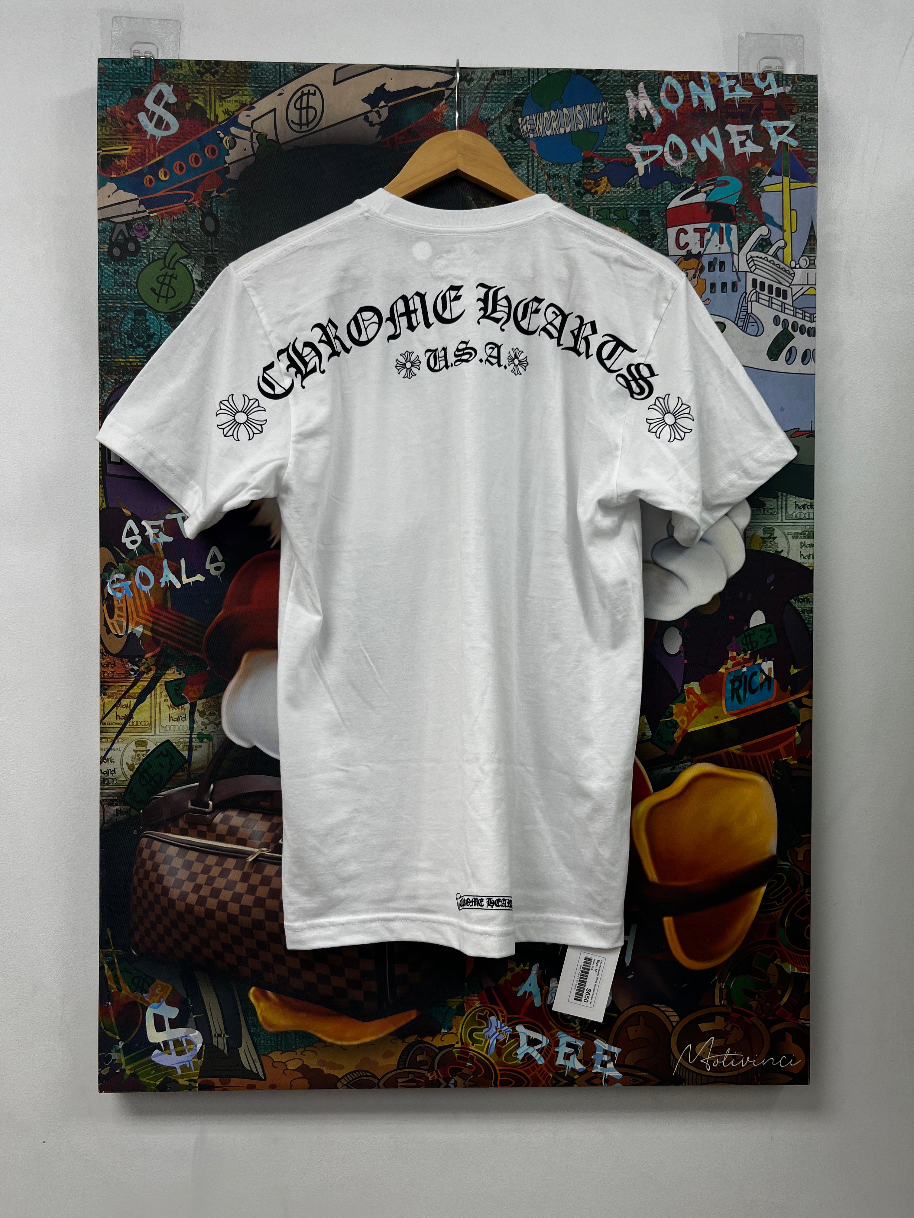 Chrome Hearts White Shoulder Logo Tee