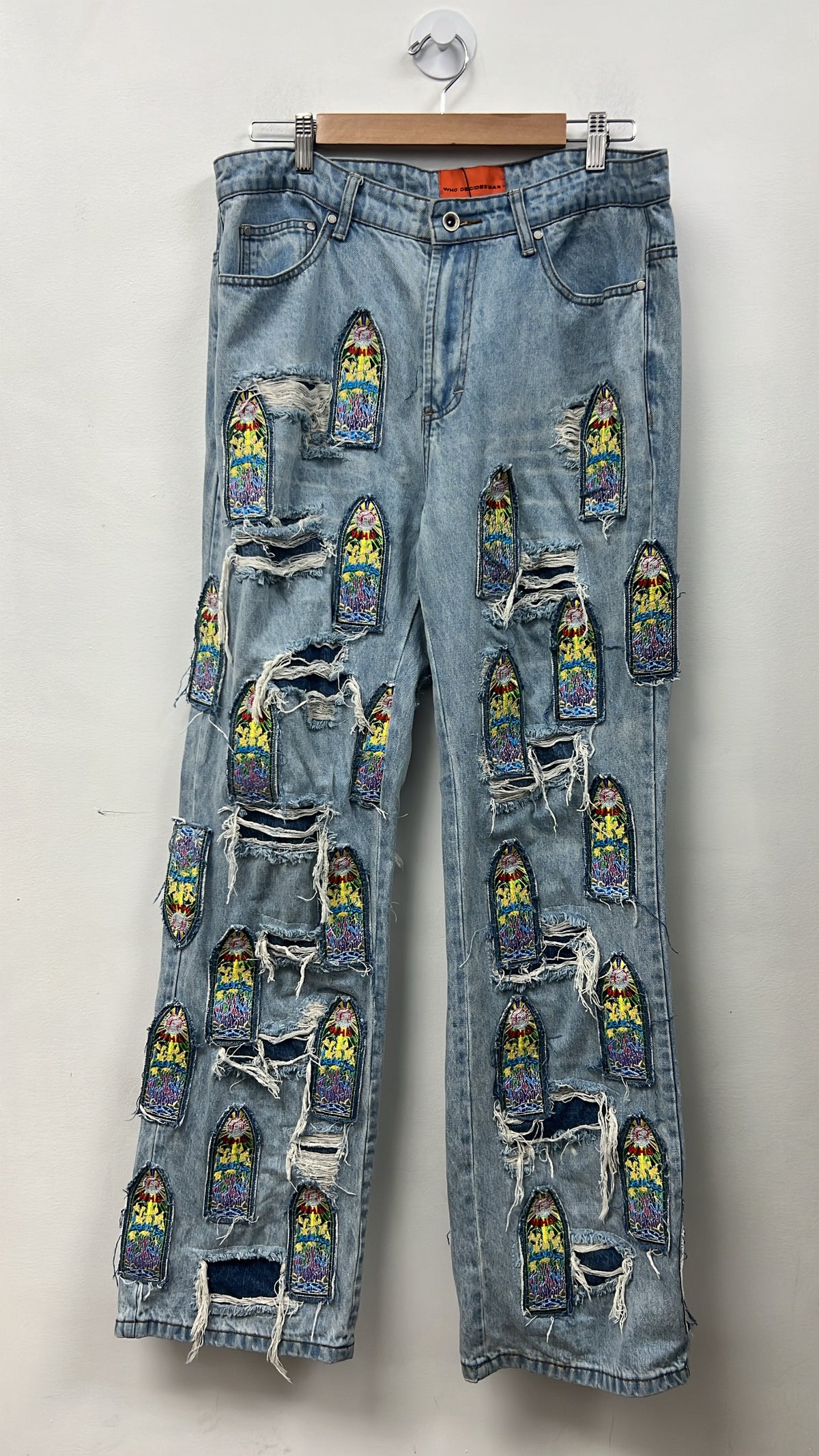 Who Decides War Light Roygbiv Patch Jeans