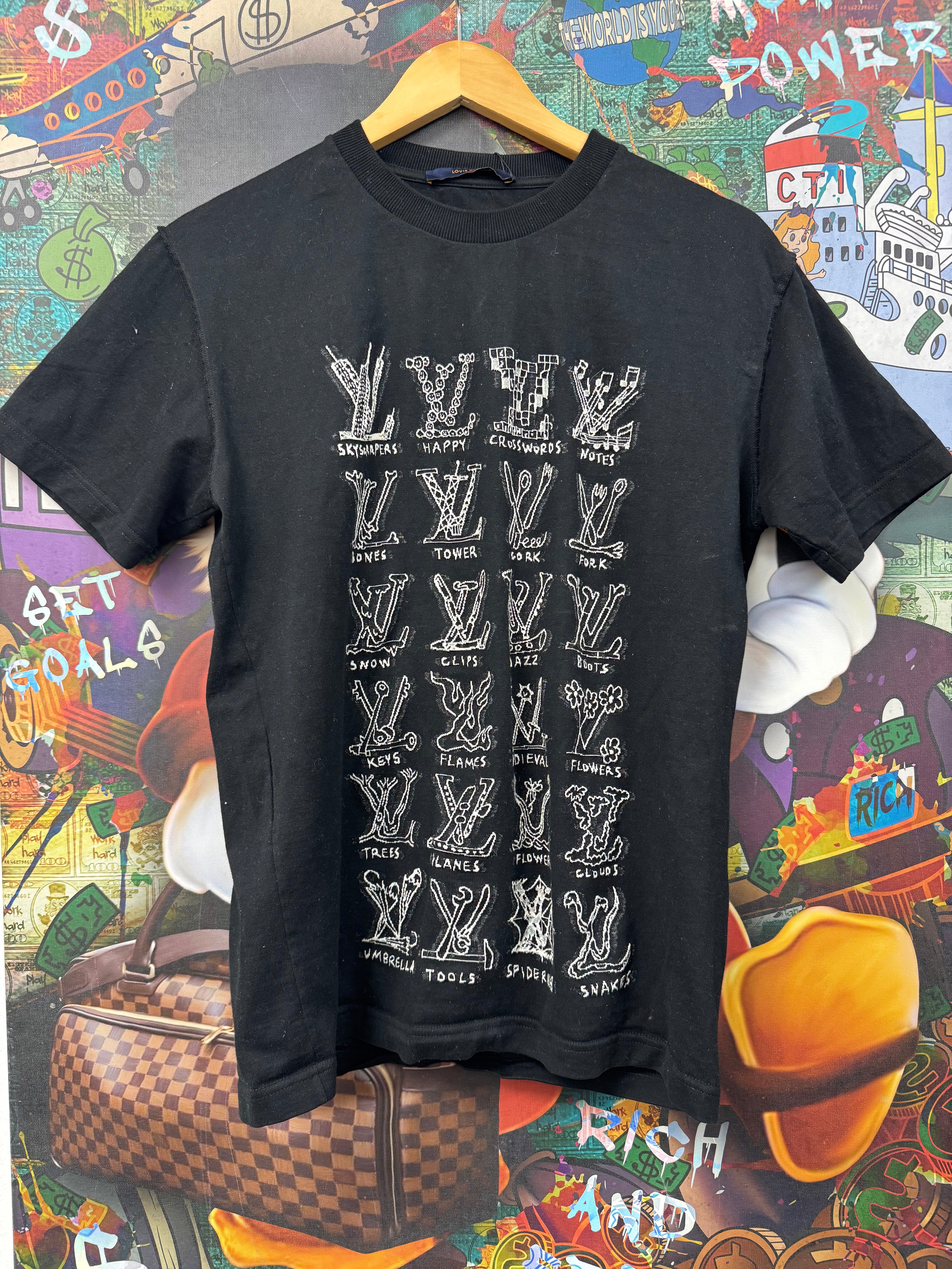 Louis Vuitton Black Multi Logo Tee