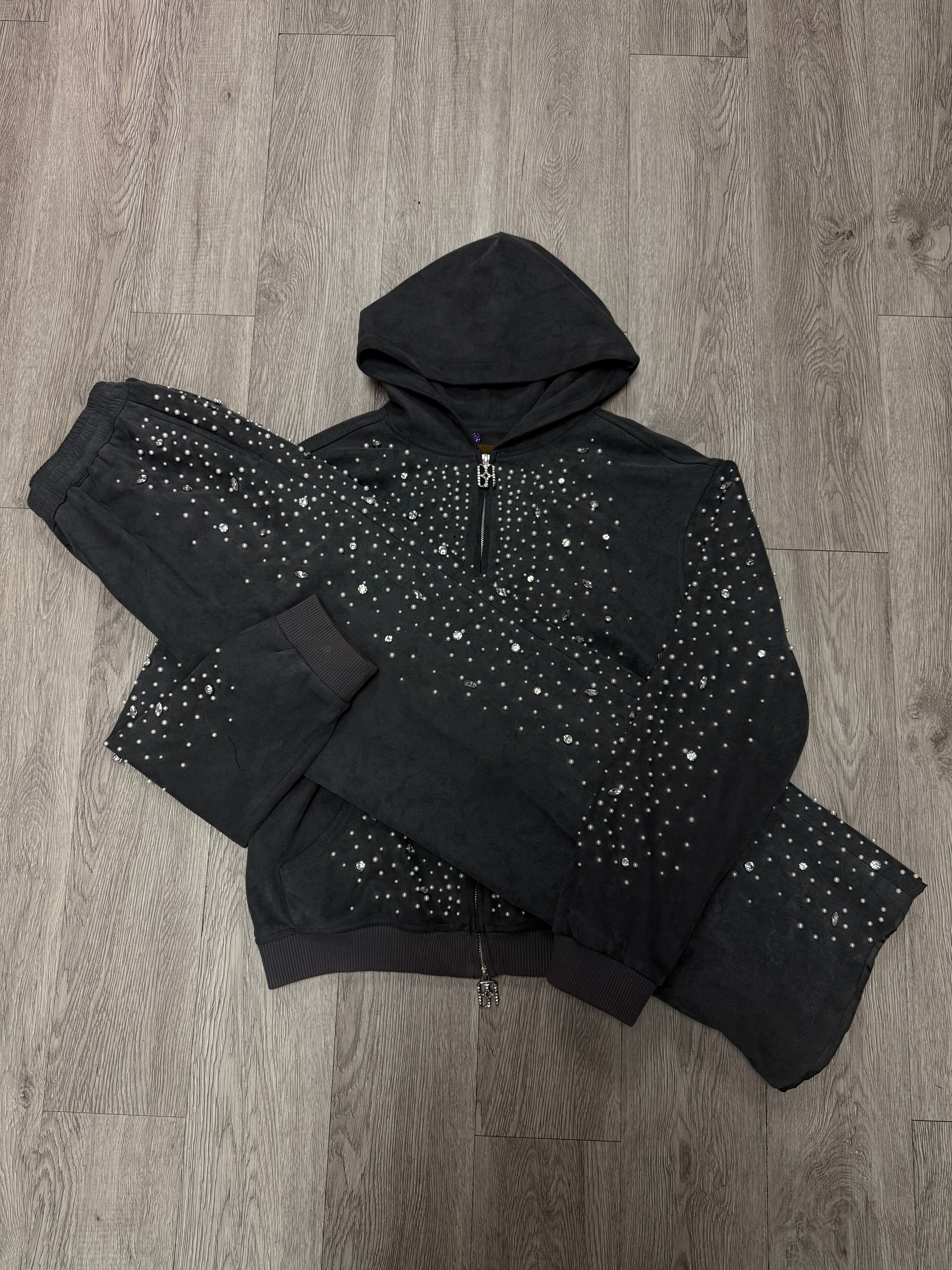 Birth Of A Royal Child Grey Cashew Blossom Sweatsuit