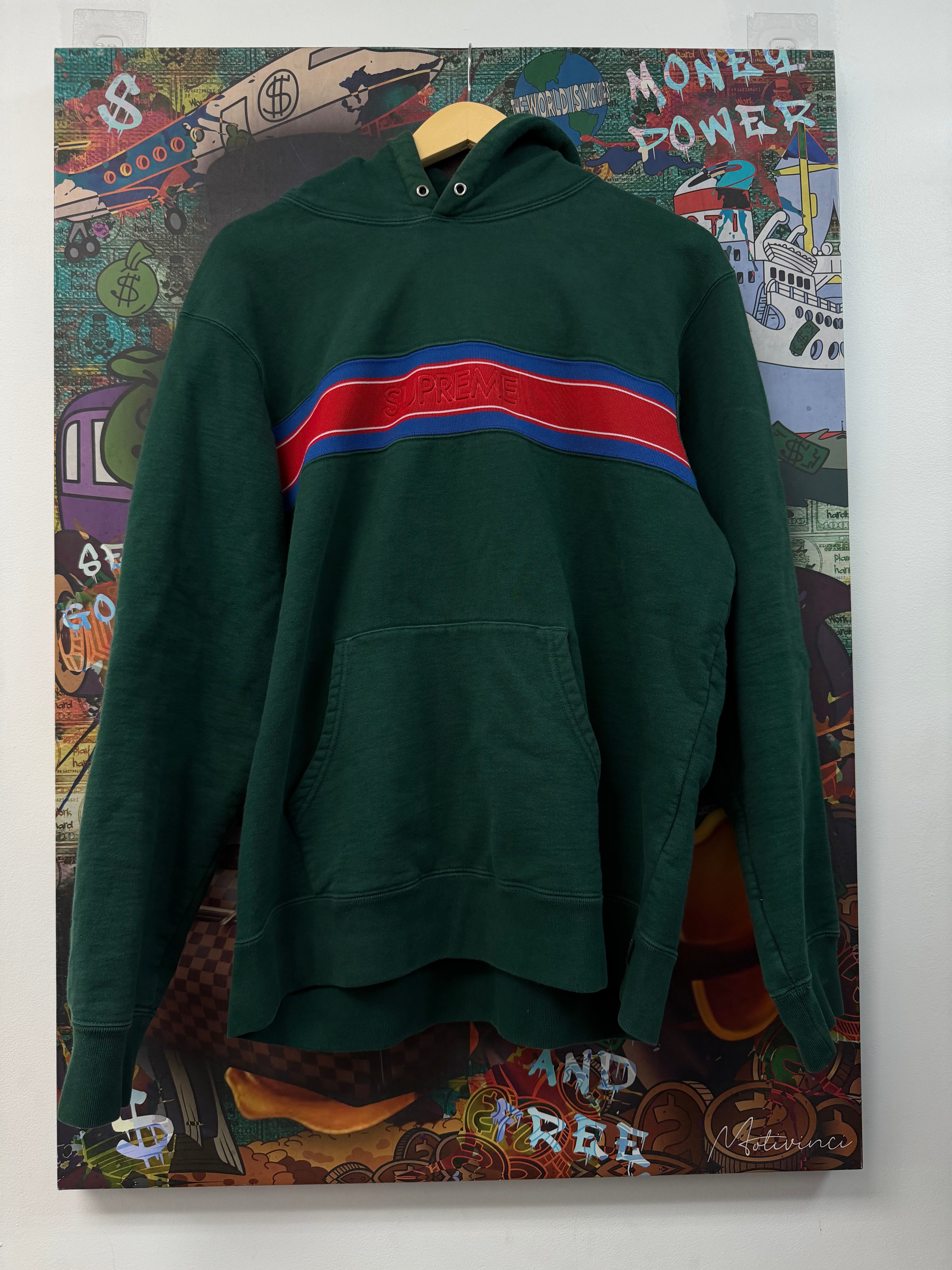 Supreme Green Blue Red Hoodie