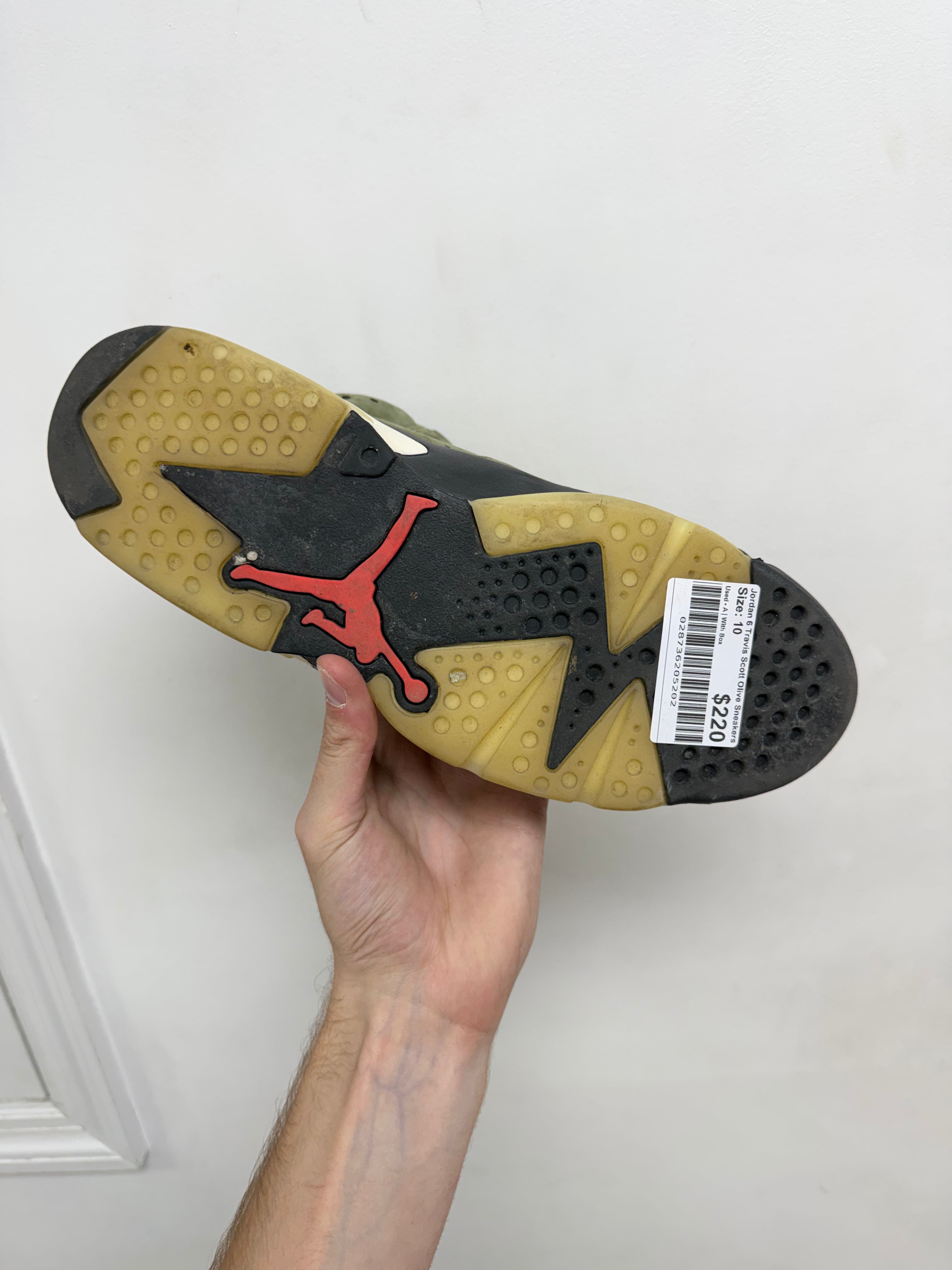 Jordan 6 Travis Scott Olive Sneakers