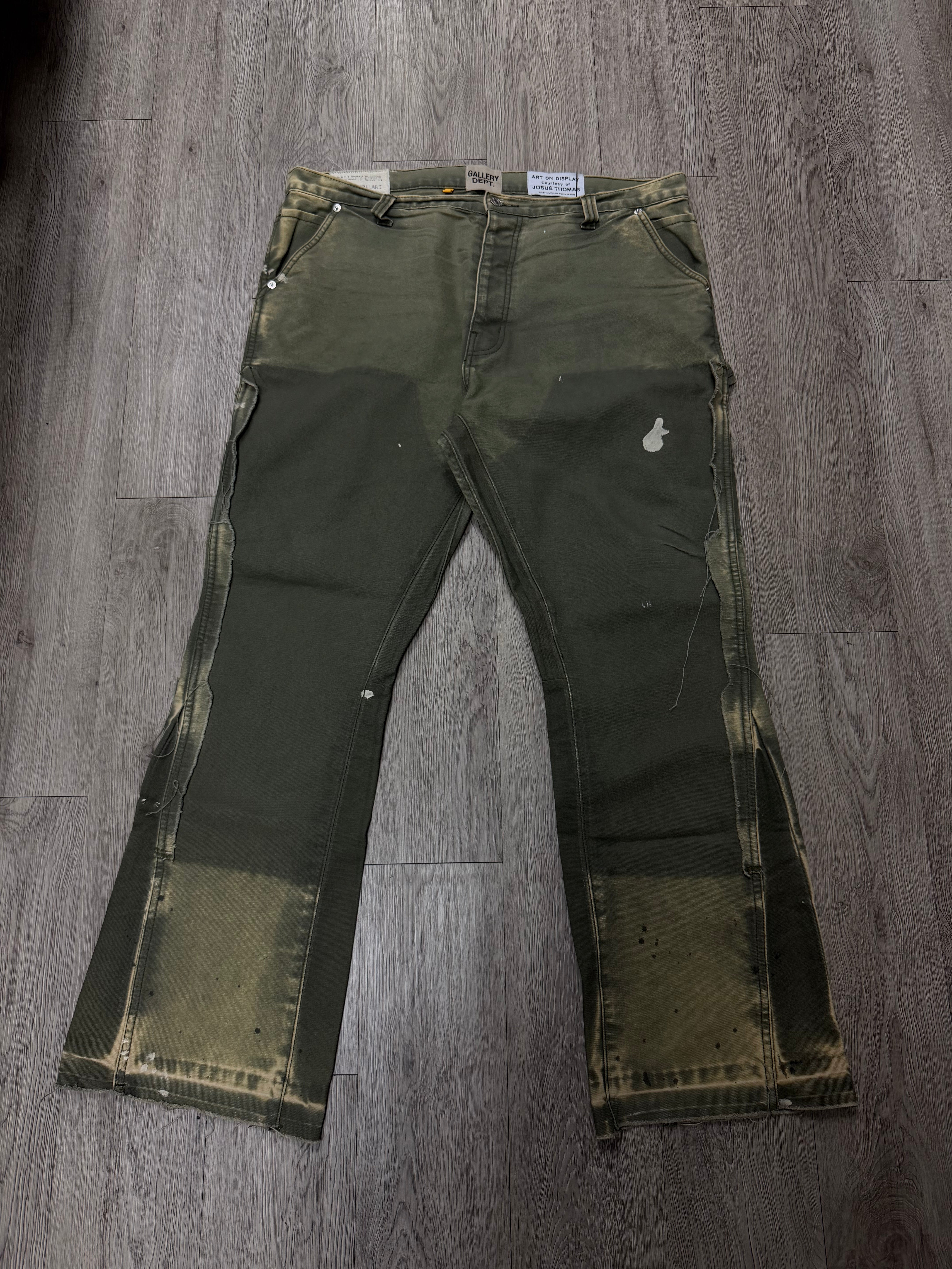 Gallery Dept Olive Khaki Flare Jeans