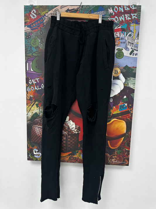 Amiri Sweats Black Distressed Used XL