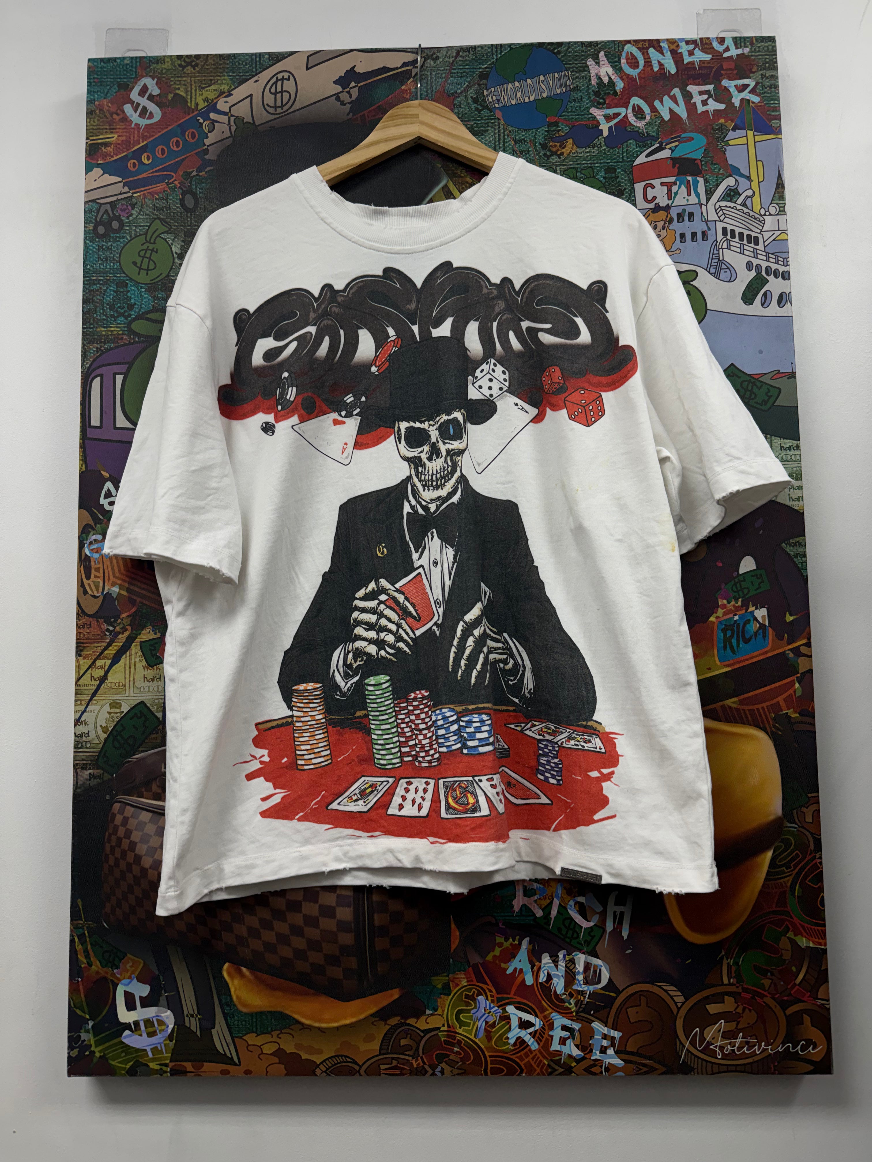 Godspeed White Red Poker Tee