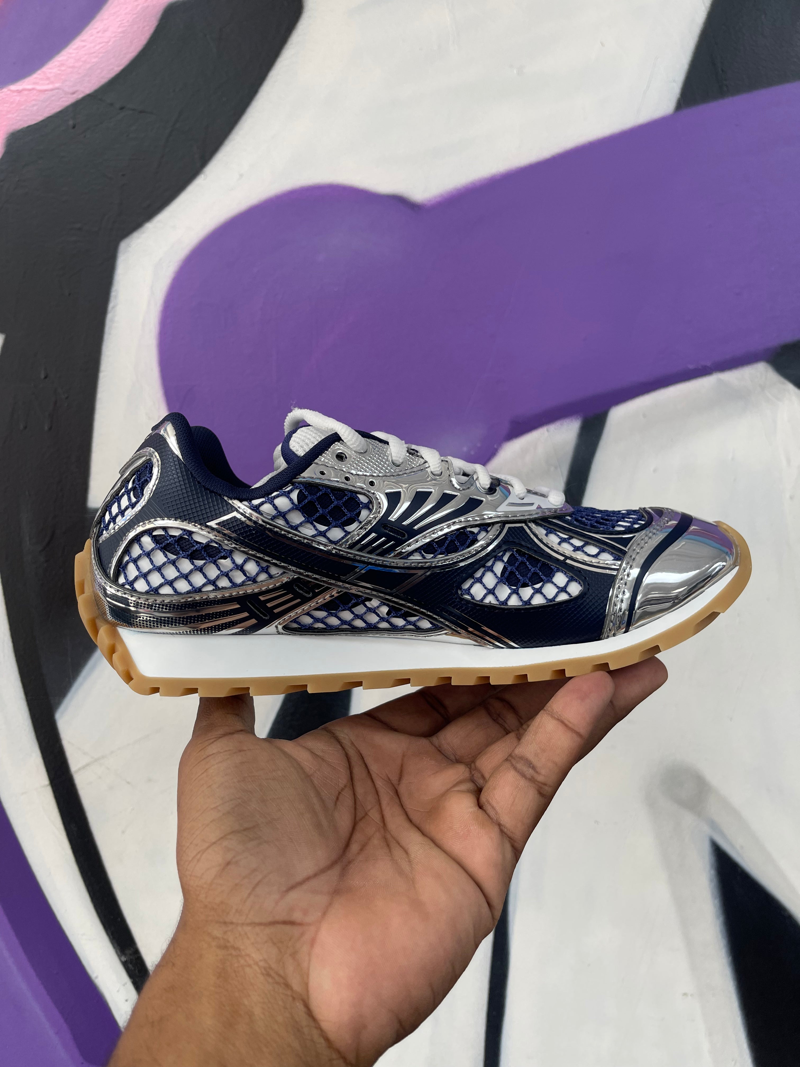 Bottega Veneta Abyss Navy Orbit Sneakers