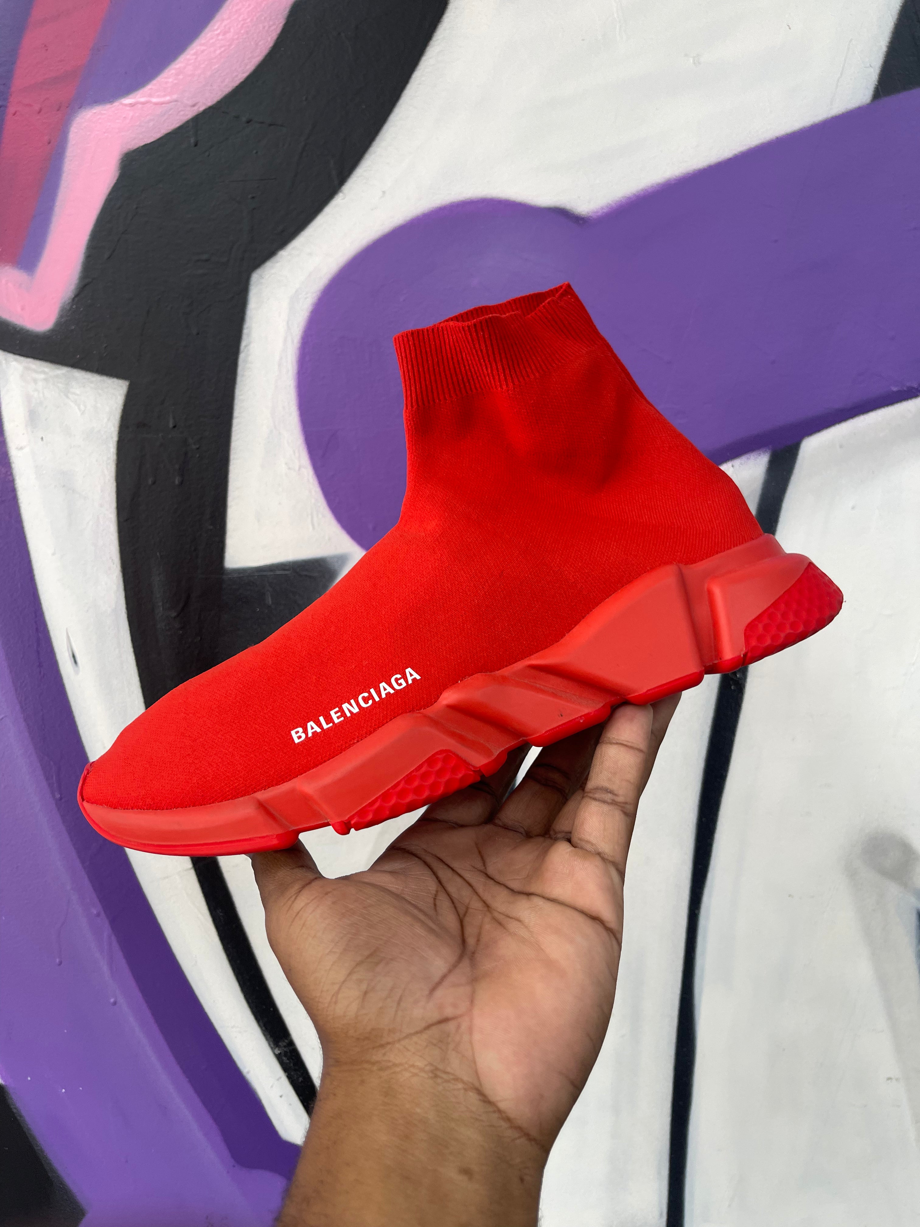 Balenciaga Red Sock Runner Sneakers