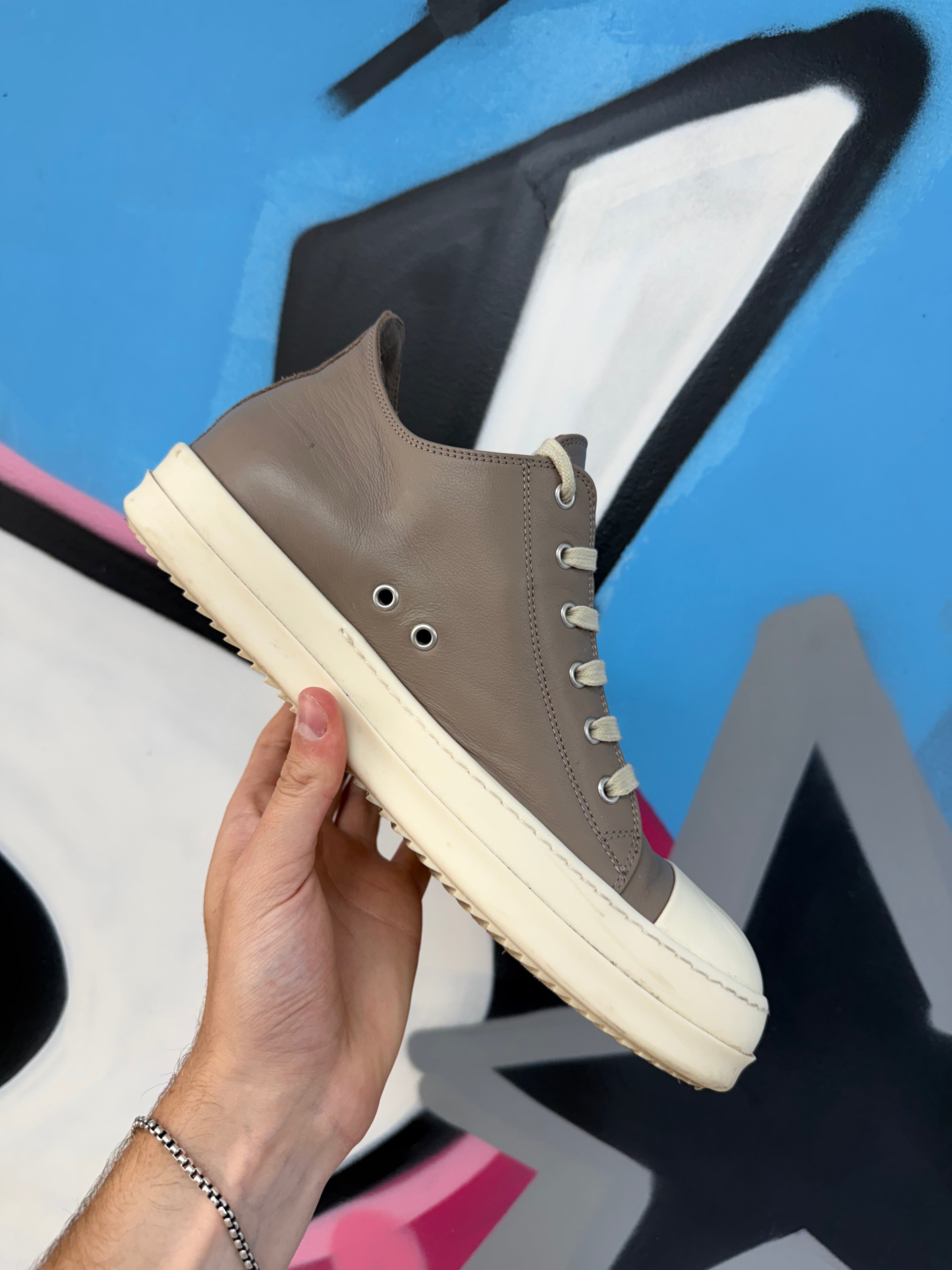 Rick Owens Flesh Milk Mainline Ramone Low Sneakers