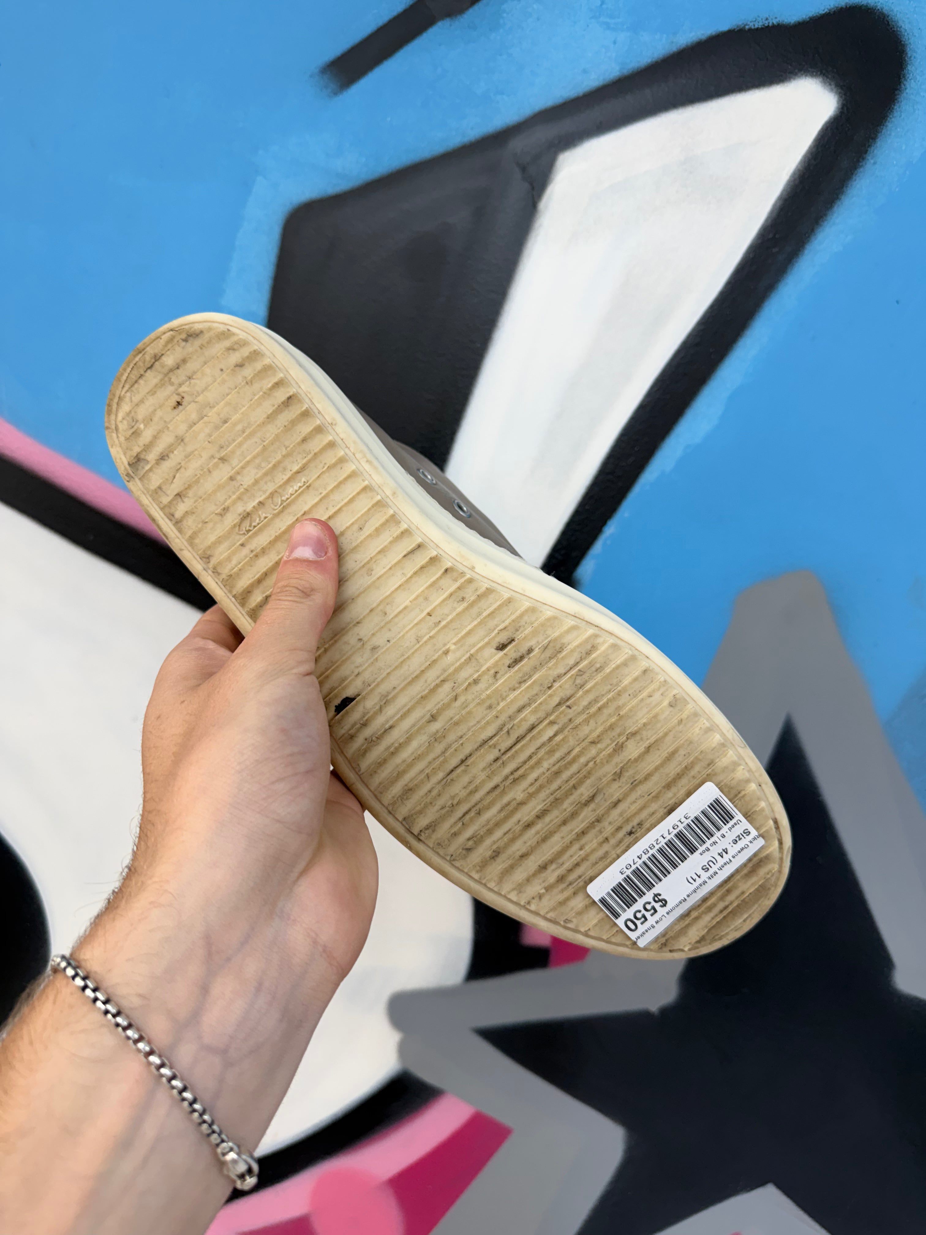 Rick Owens Flesh Milk Mainline Ramone Low Sneakers