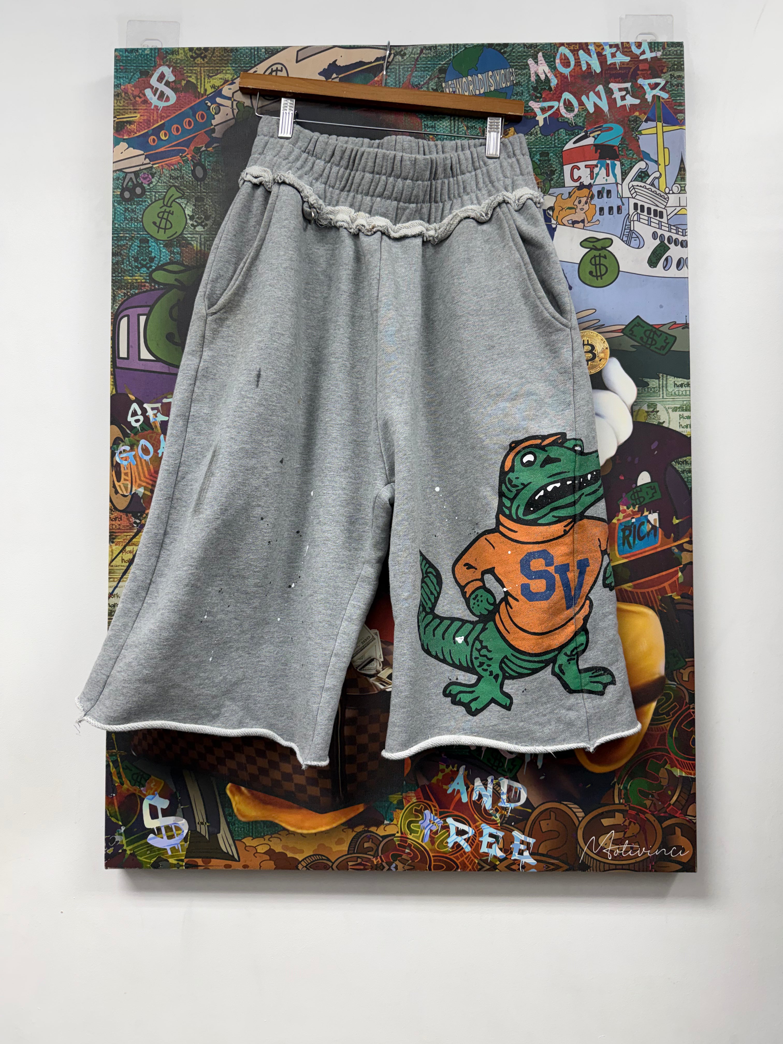 Saint Vanity Grey Gators Shorts