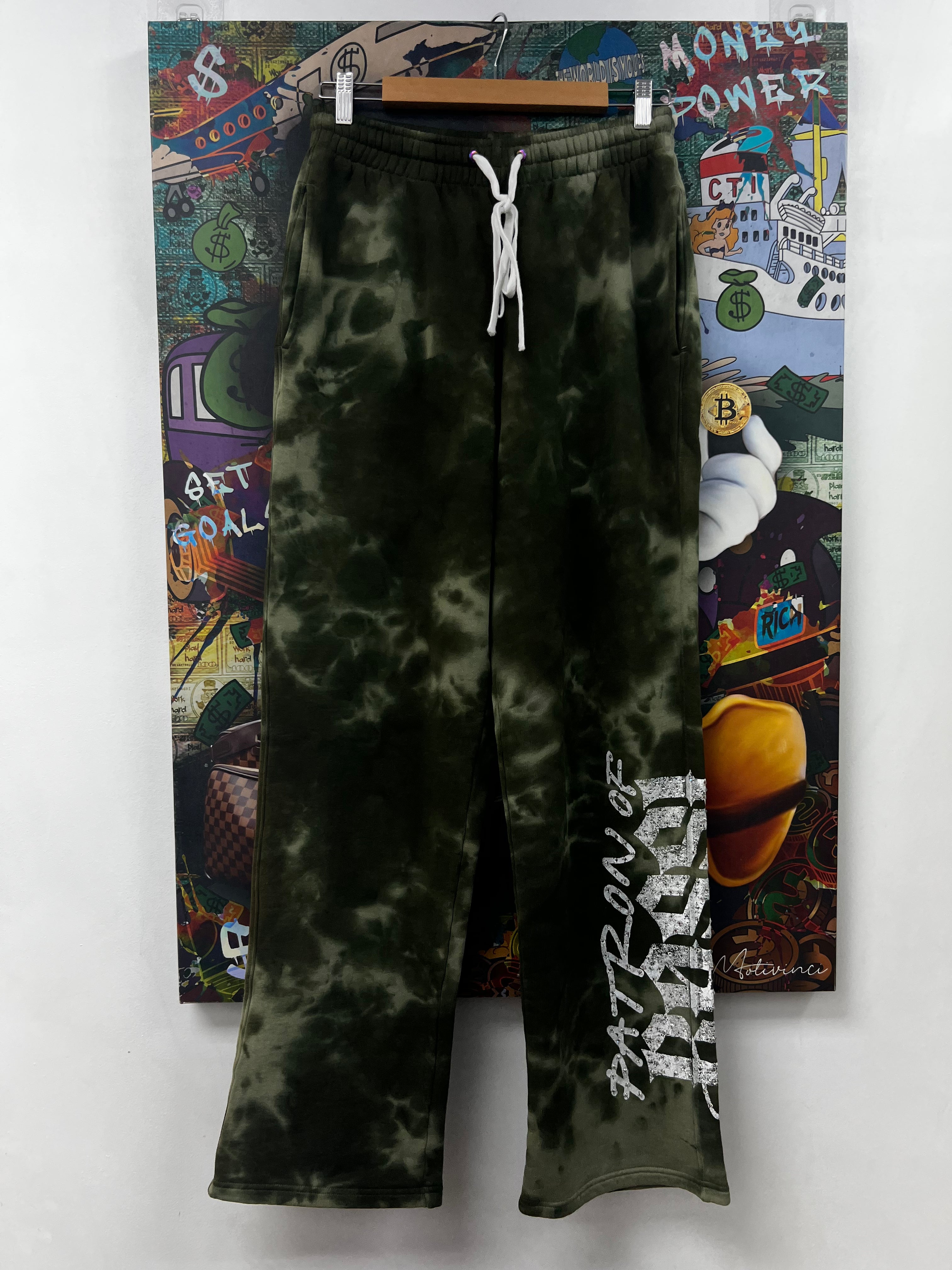 Bossi Green Tie Dye Sweats