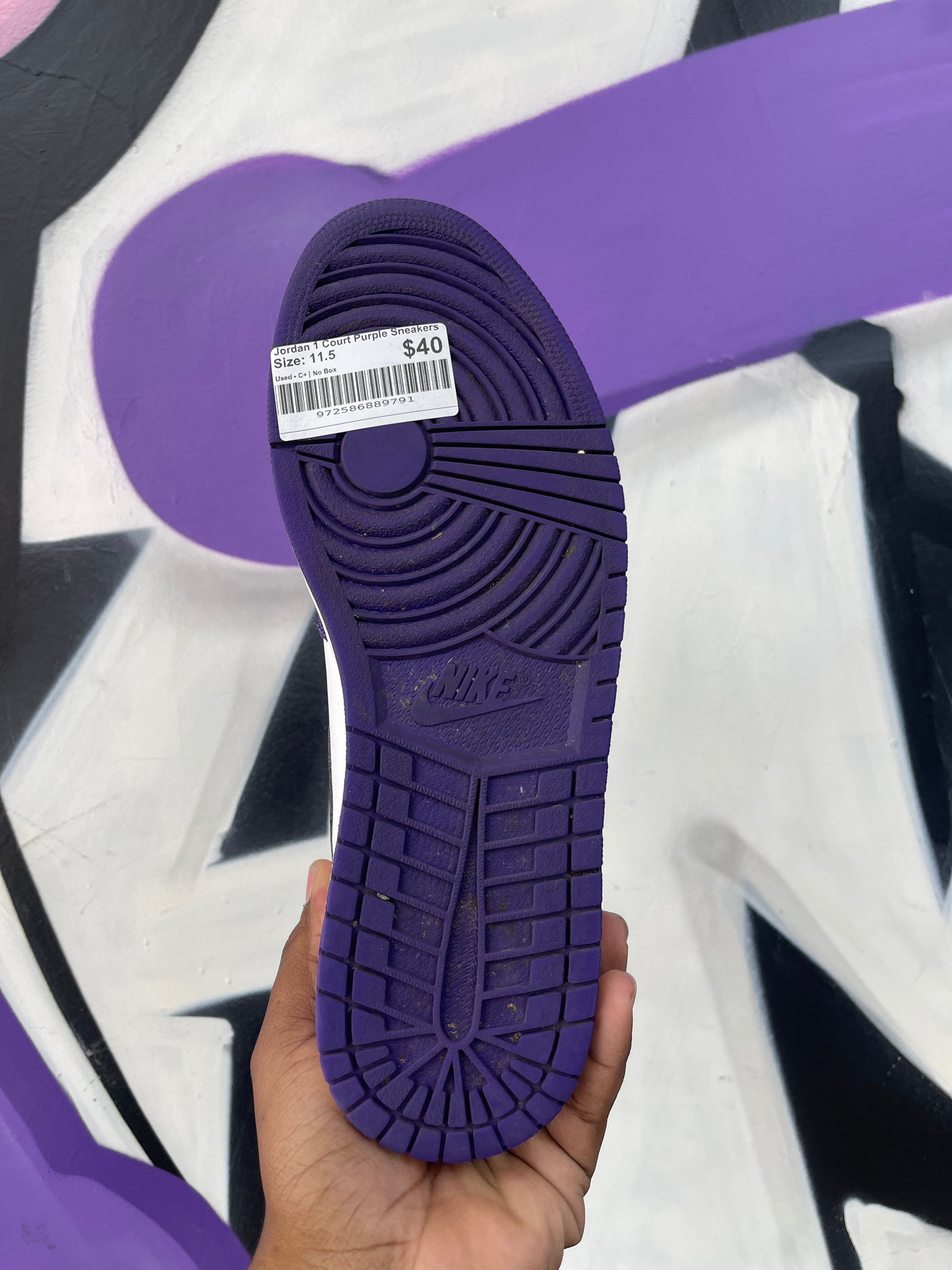 Jordan 1 Court Purple Sneakers