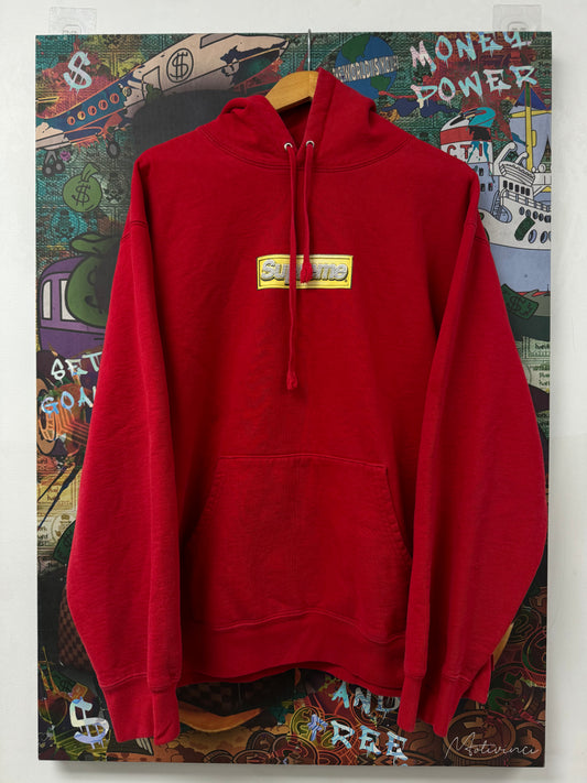 Supreme Red Bling Box Logo (Pin Hole By Sleeve) Used large N/A