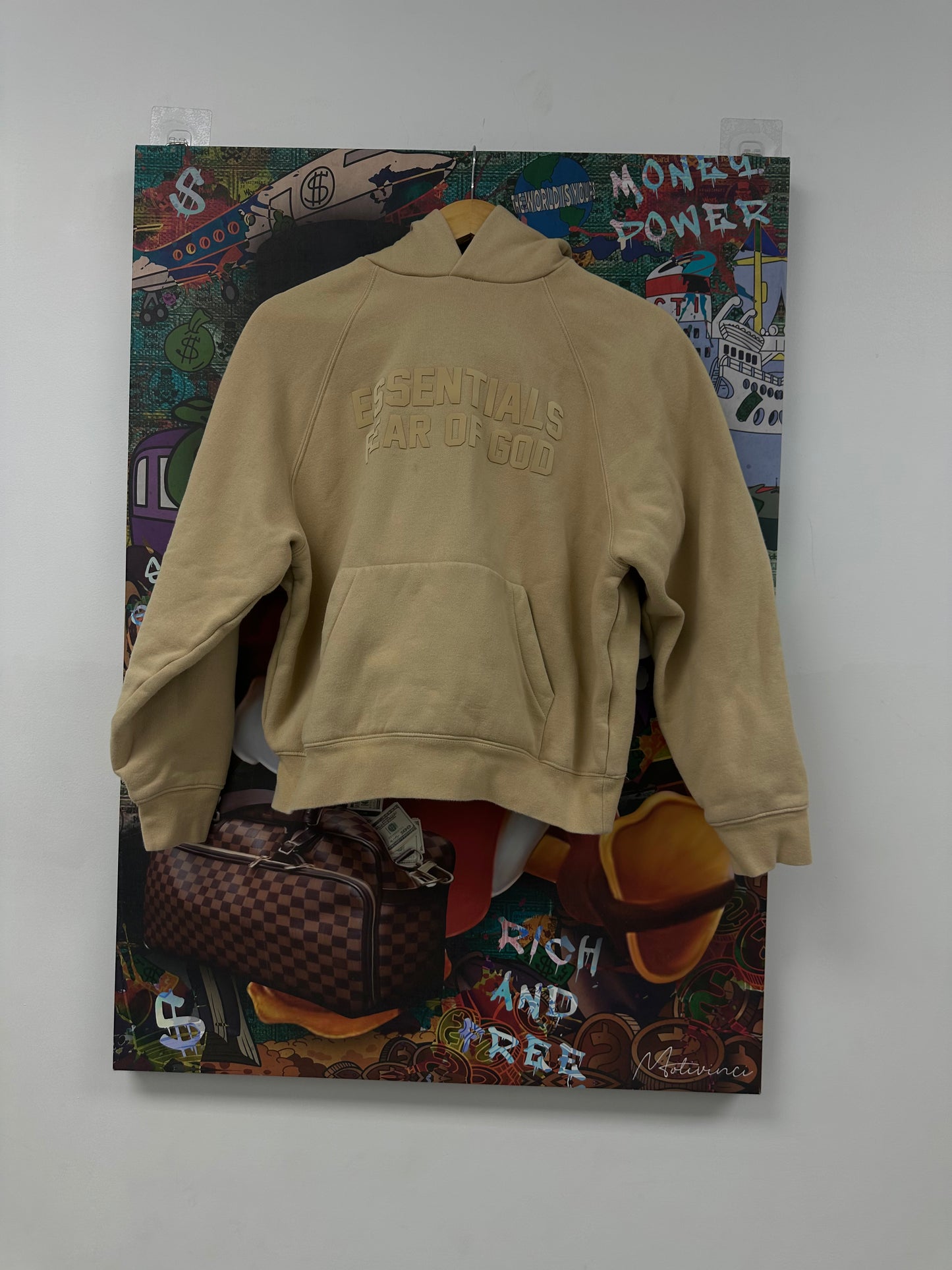 Essentials Hoodie Tan XXS Used