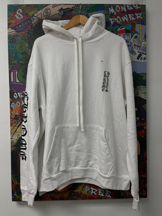 Chrome Hearts White Vertical Hoodie  New With Tags