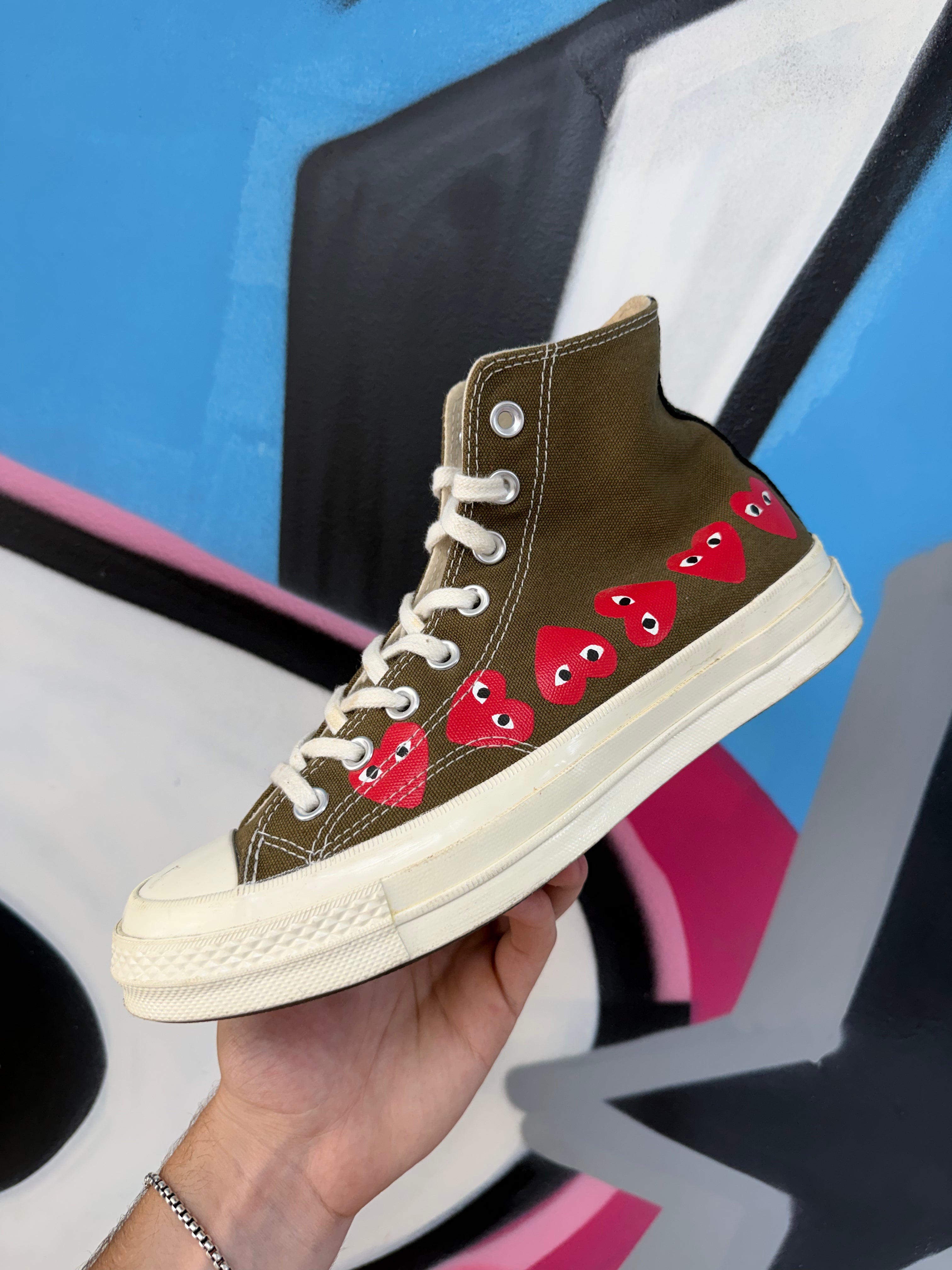 CDG Dark Olive Chuck High 70 Sneakers