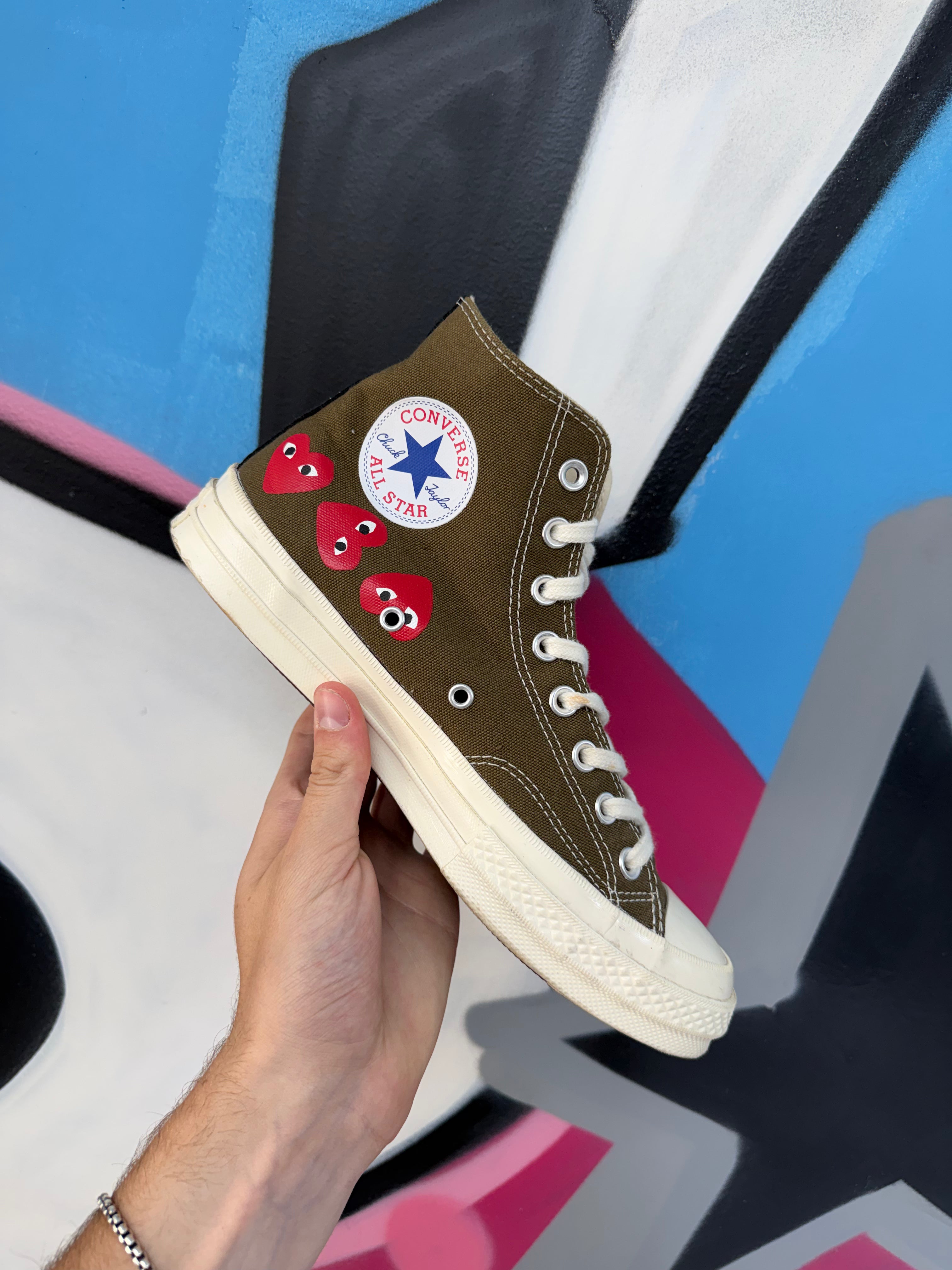 CDG Dark Olive Chuck High 70 Sneakers