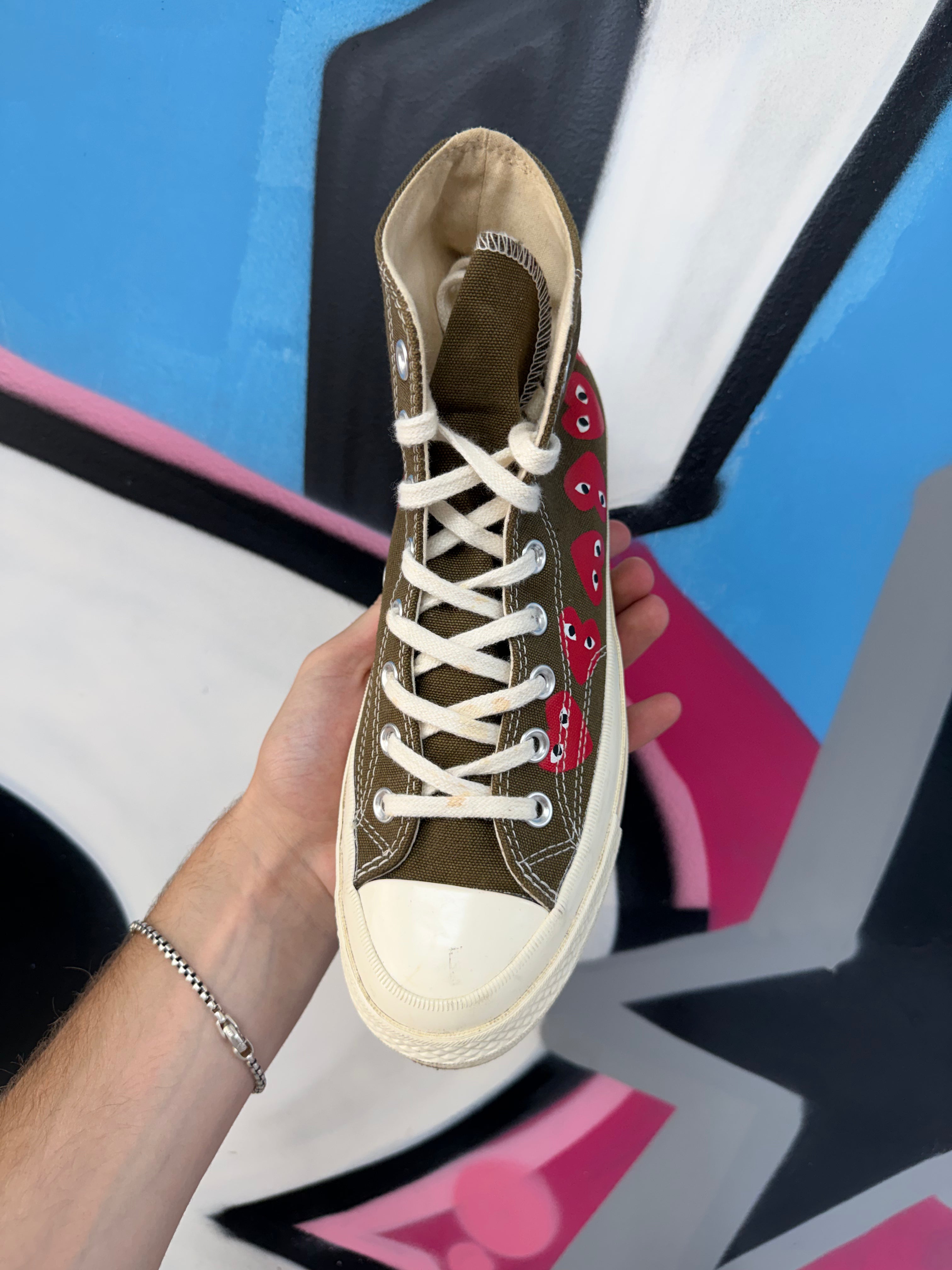 CDG Dark Olive Chuck High 70 Sneakers