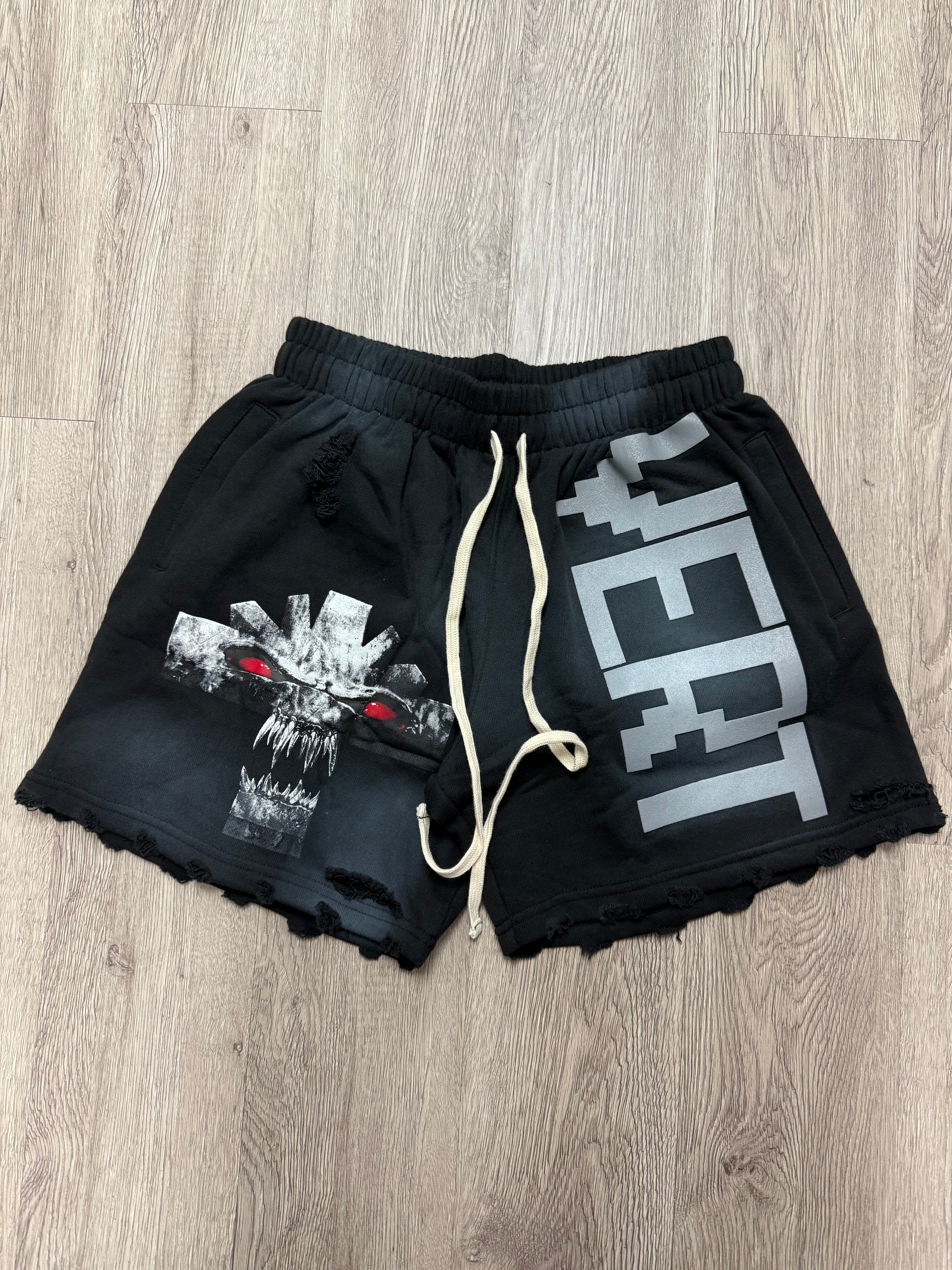 Vertabrae Monster Shorts Black Grey