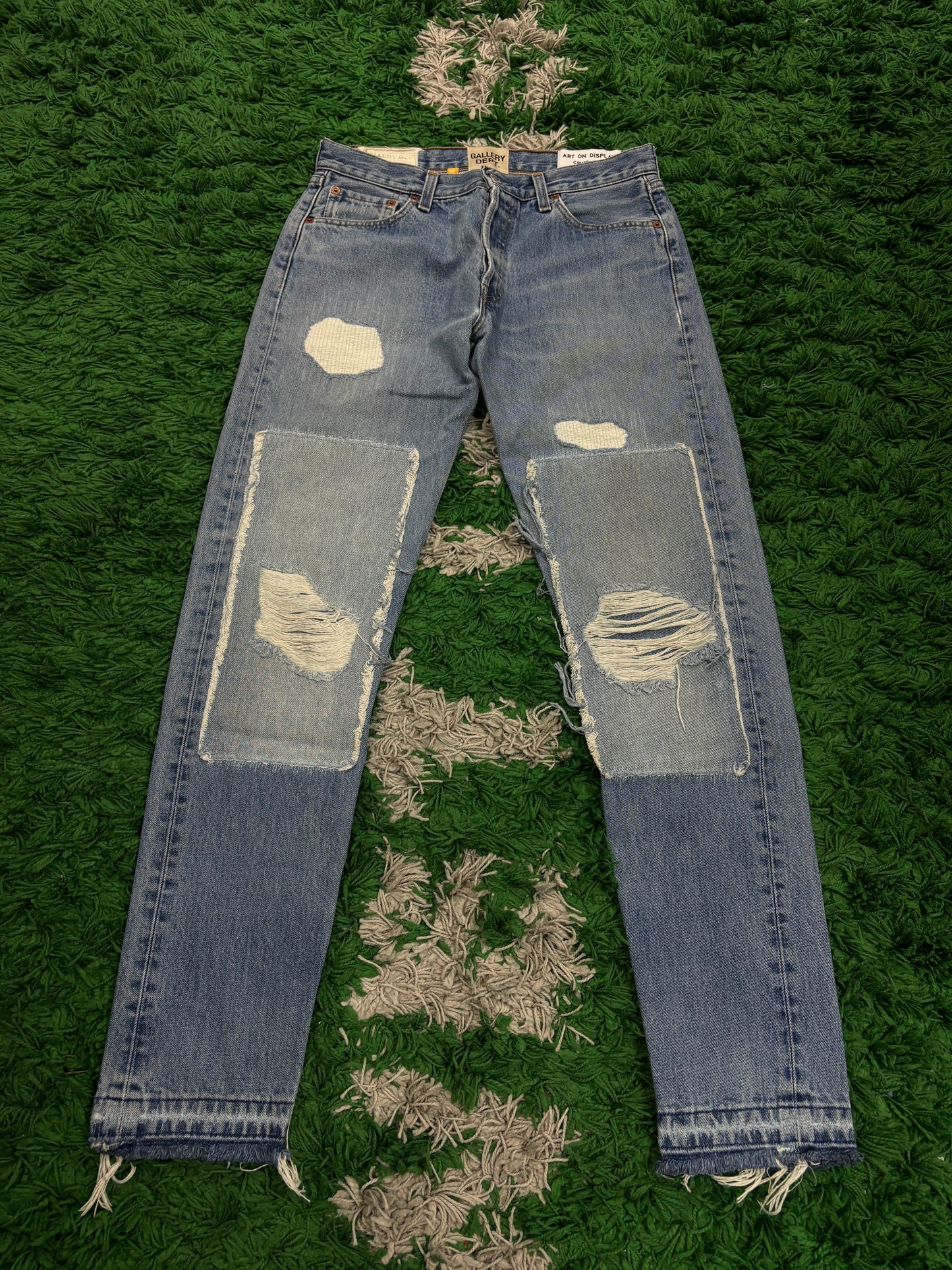 Gallery Dept Distressed Denim Light Wash Used 28 N/A