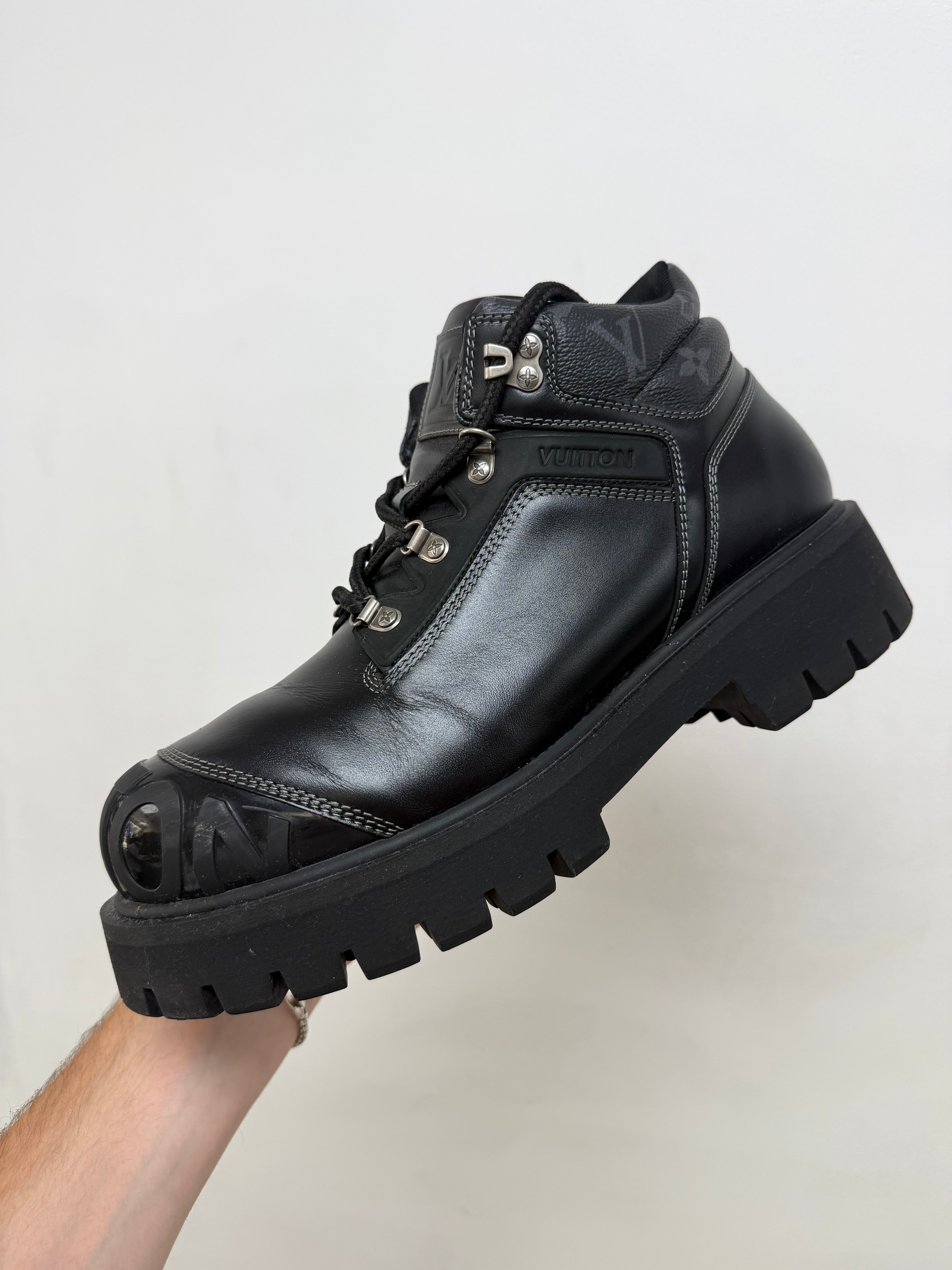 Louis Vuitton Black Monogram Ankle Boots