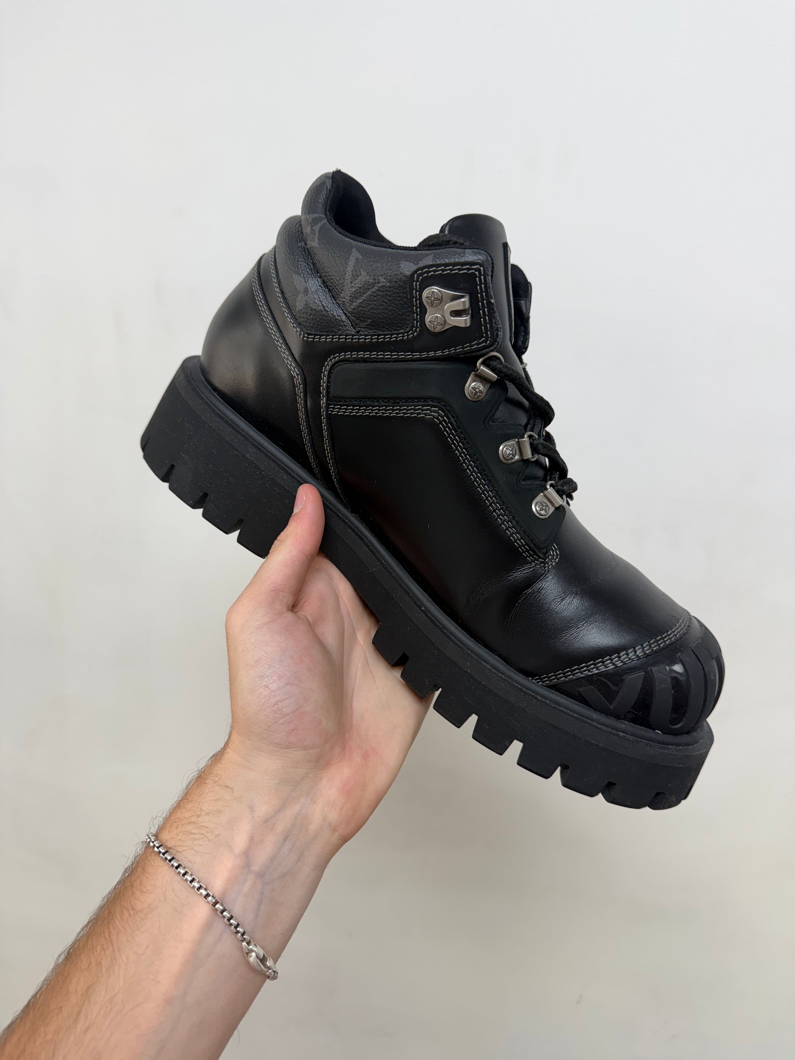 Louis Vuitton Black Monogram Ankle Boots