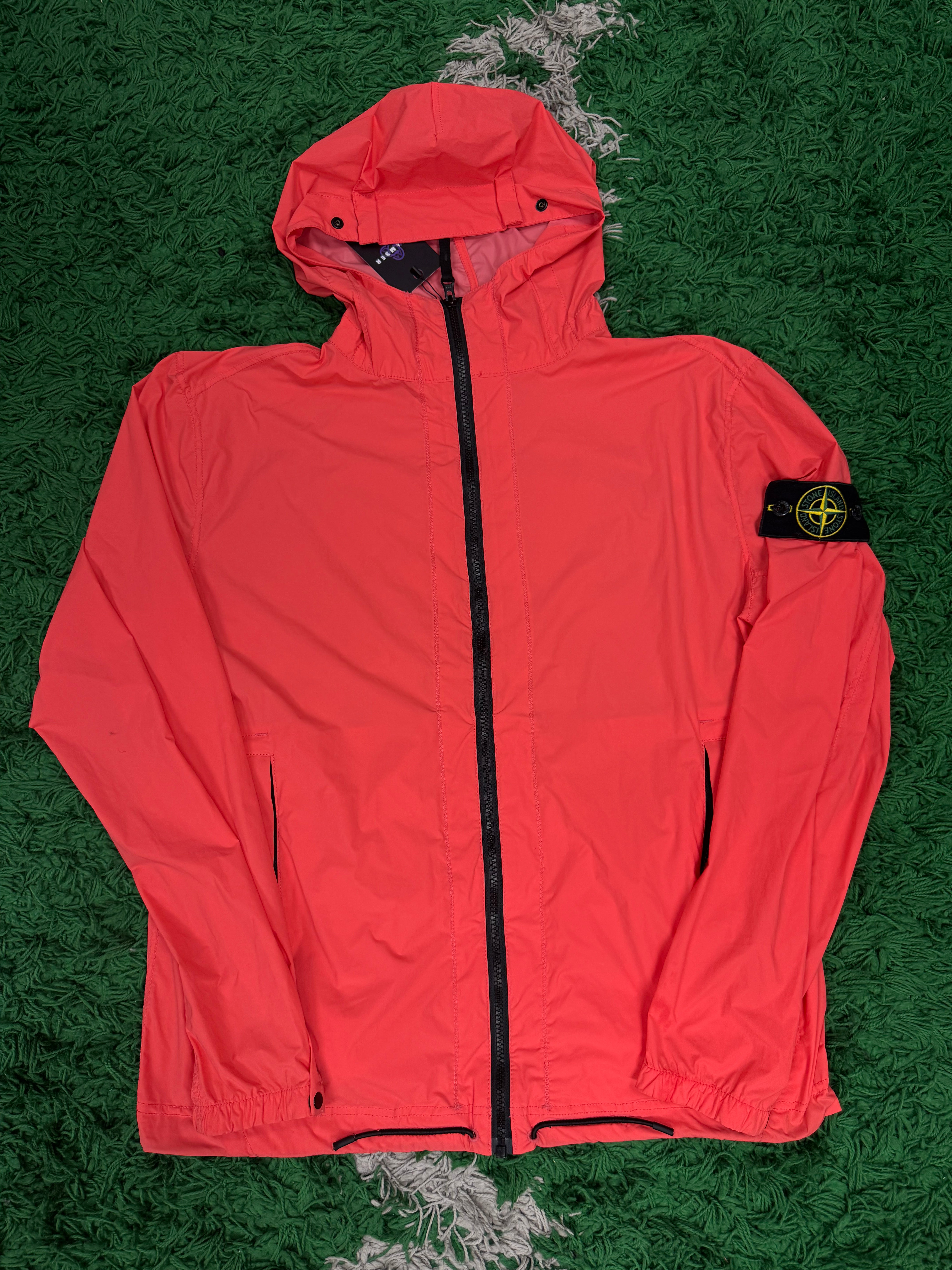 Stone Island Windbreaker Neon Orange Used Large