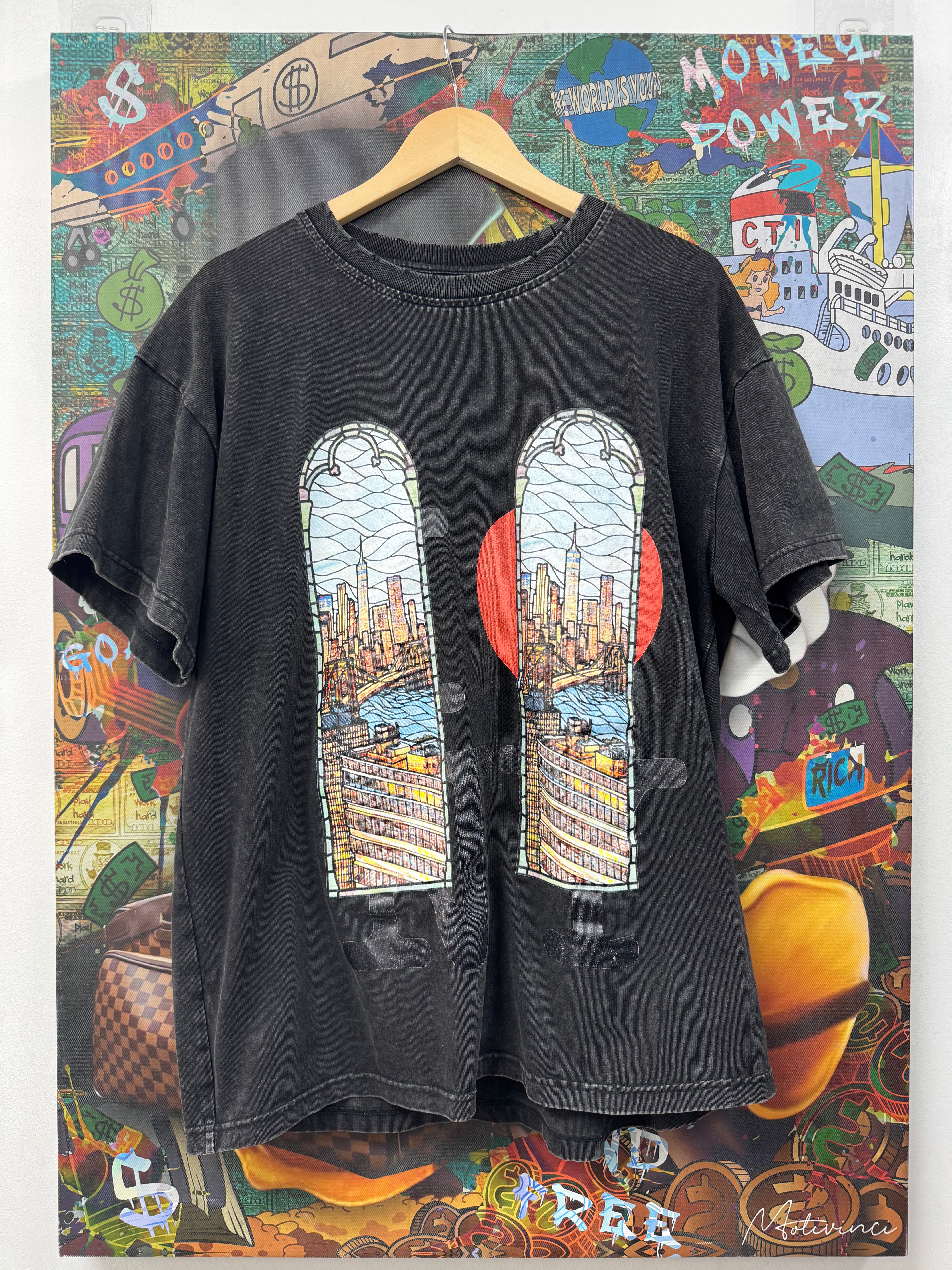 Who Decides War Black Wash I Heart NY Patron Tee