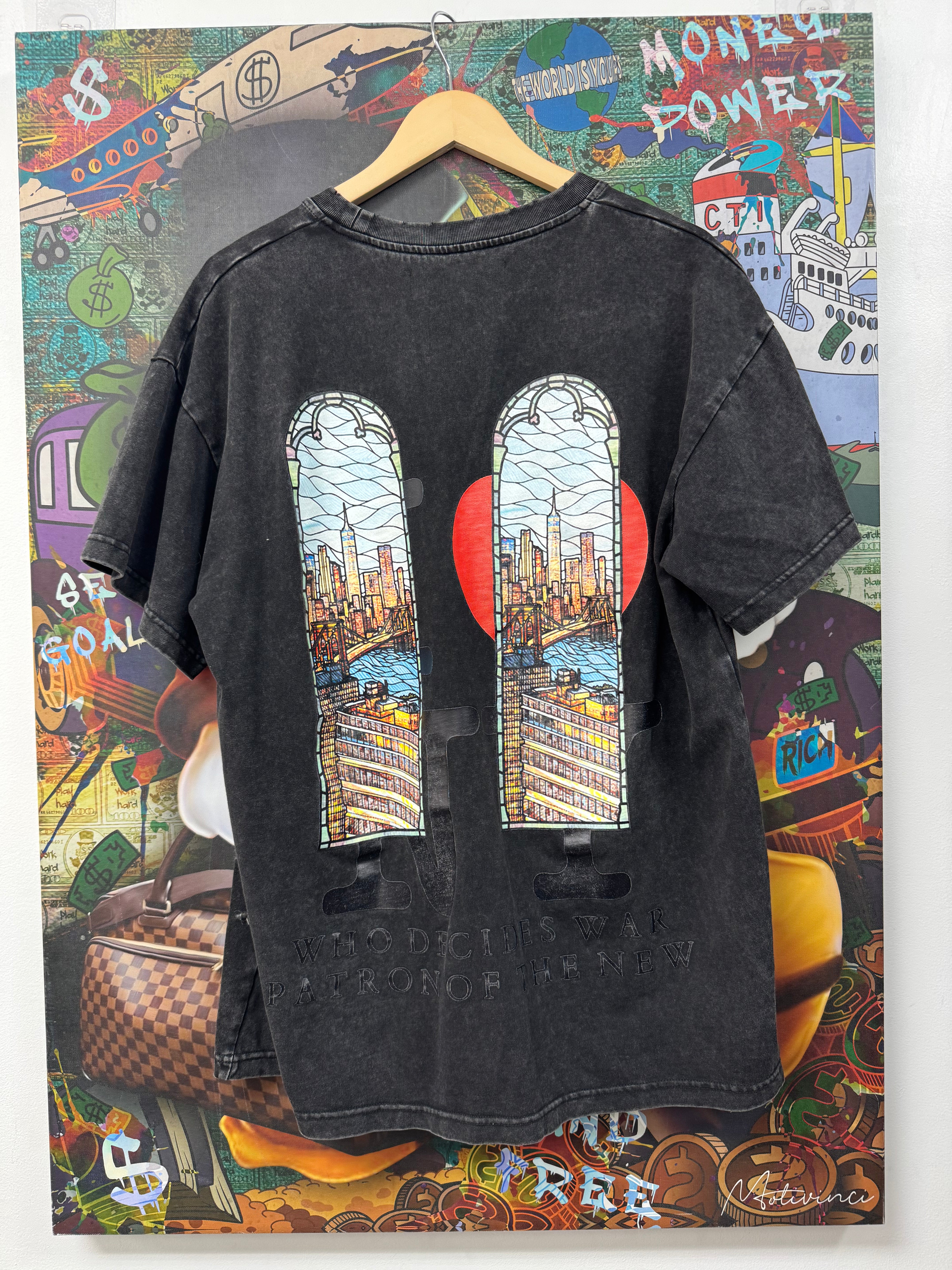 Who Decides War Black Wash I Heart NY Patron Tee