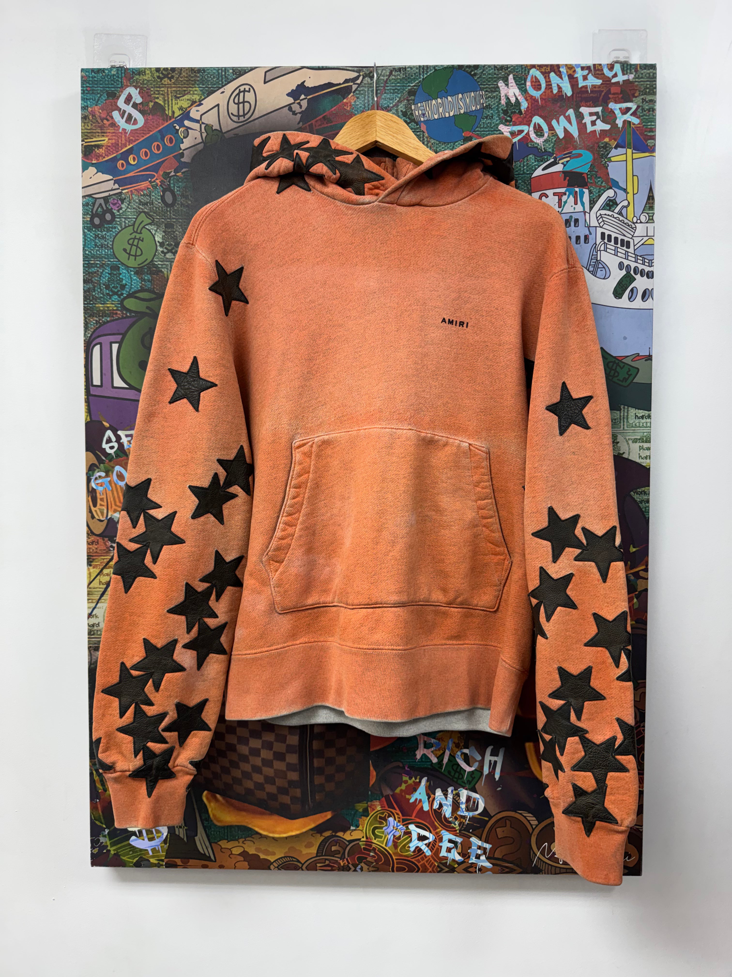 Amiri Orange Chemist Stars Hoodie