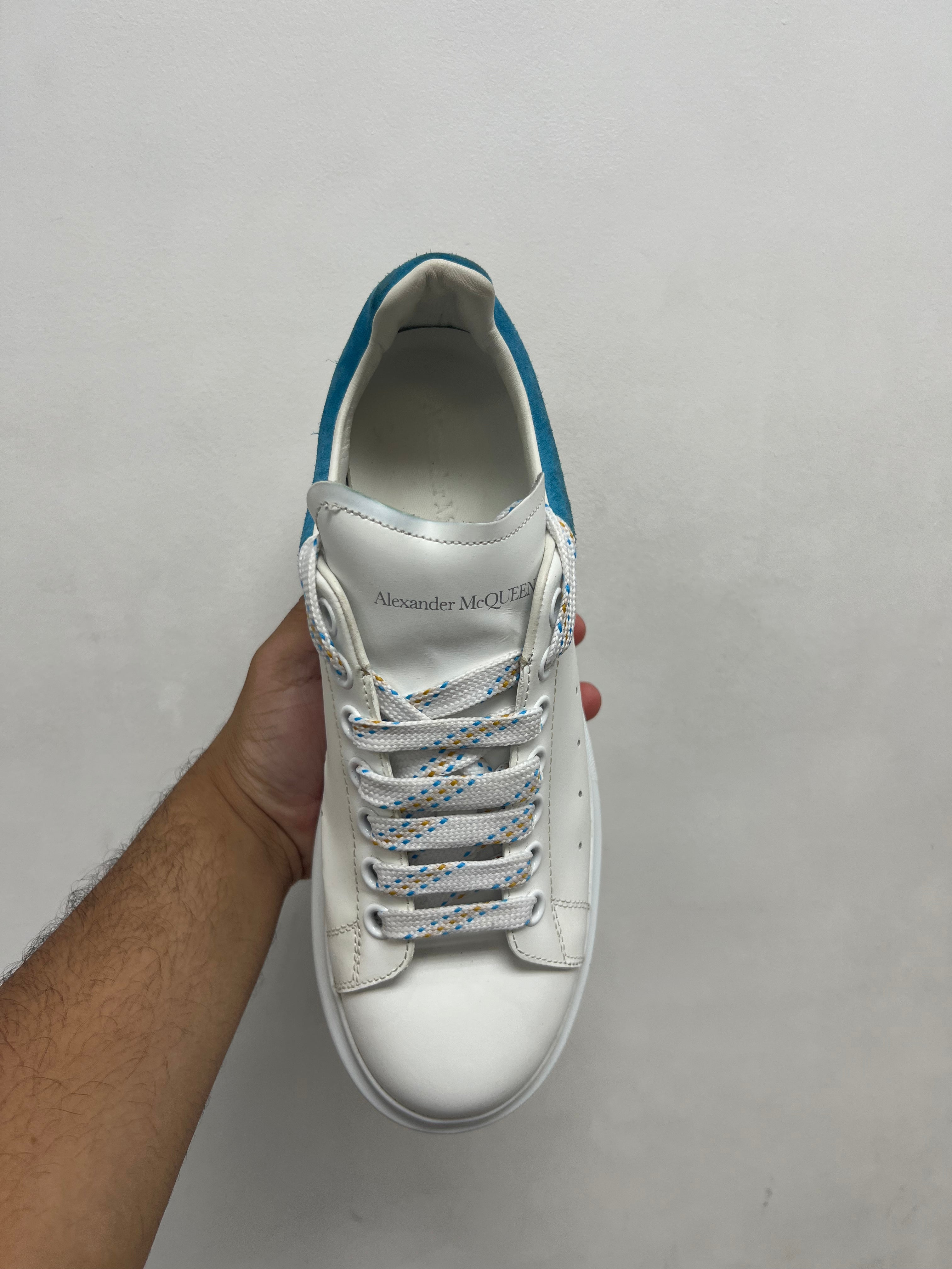Alexander McQueen White Turquoise Oversized Sneakers