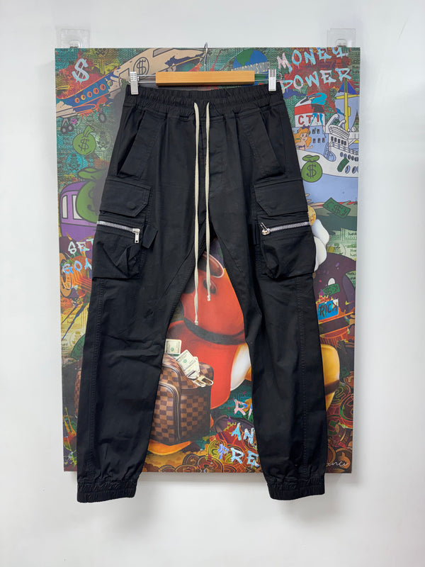 Rick Owens Black Mastodon Cargo Pants