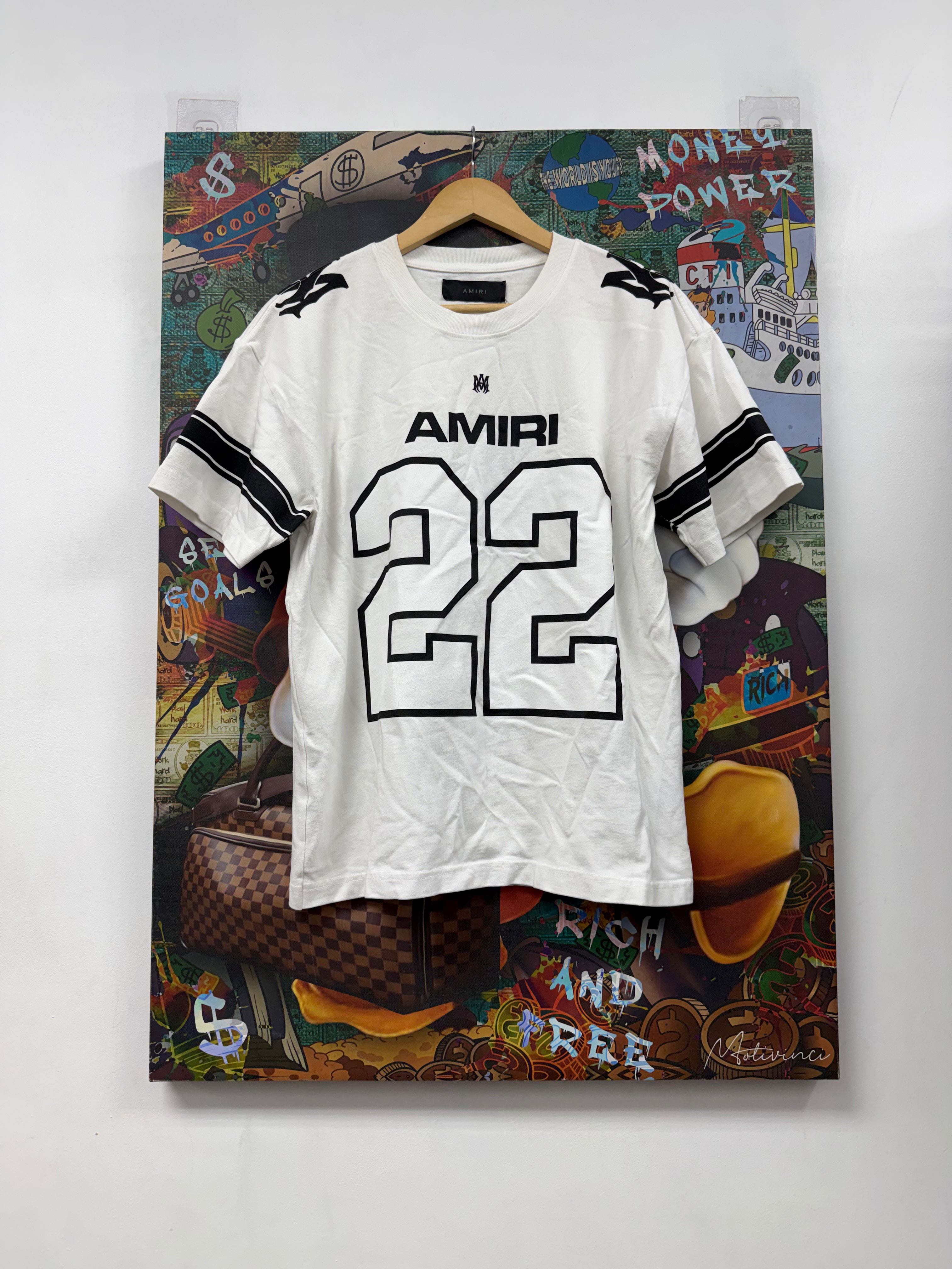Amiri White Black 22 Skater Tee