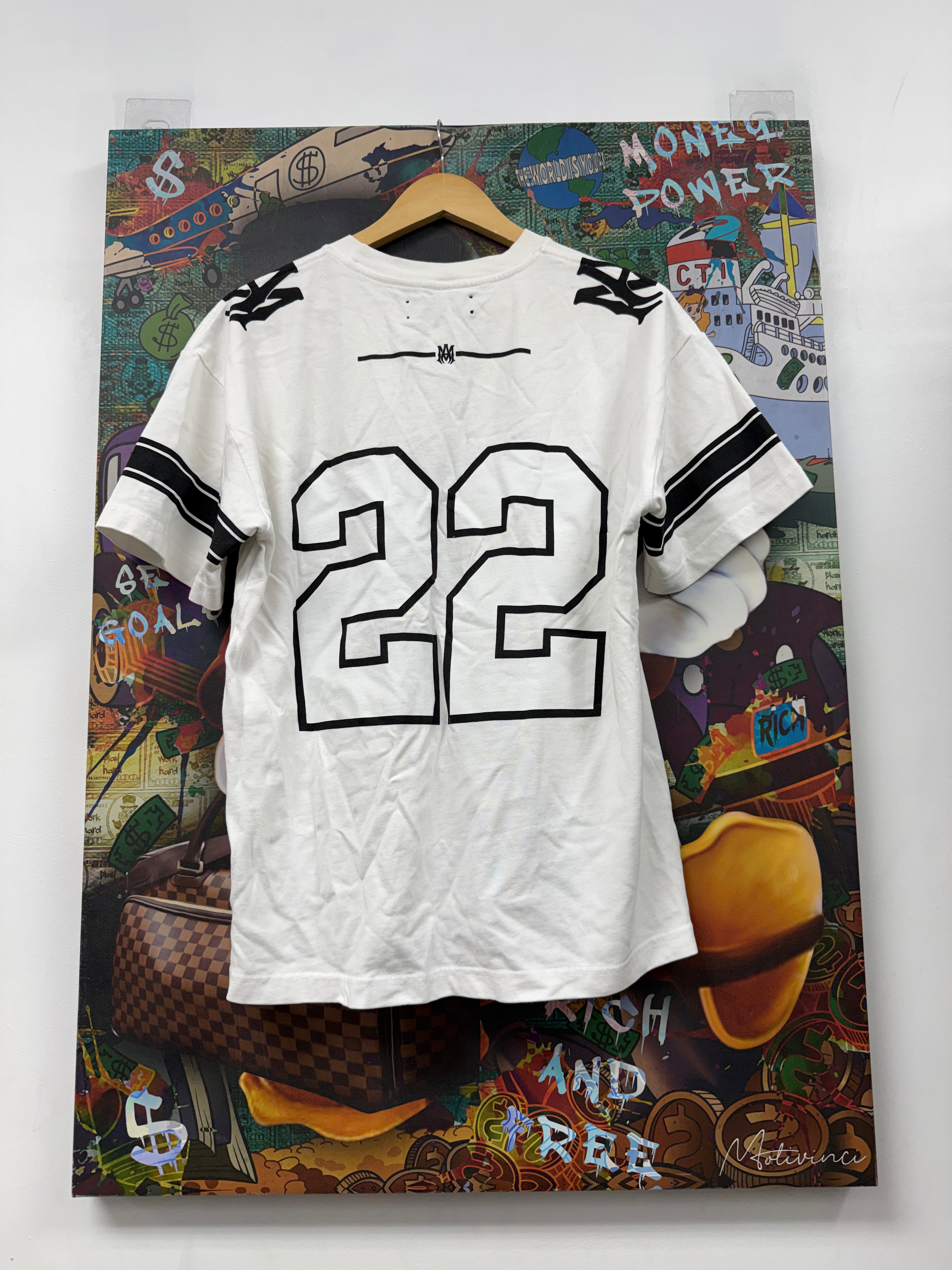 Amiri White Black 22 Skater Tee