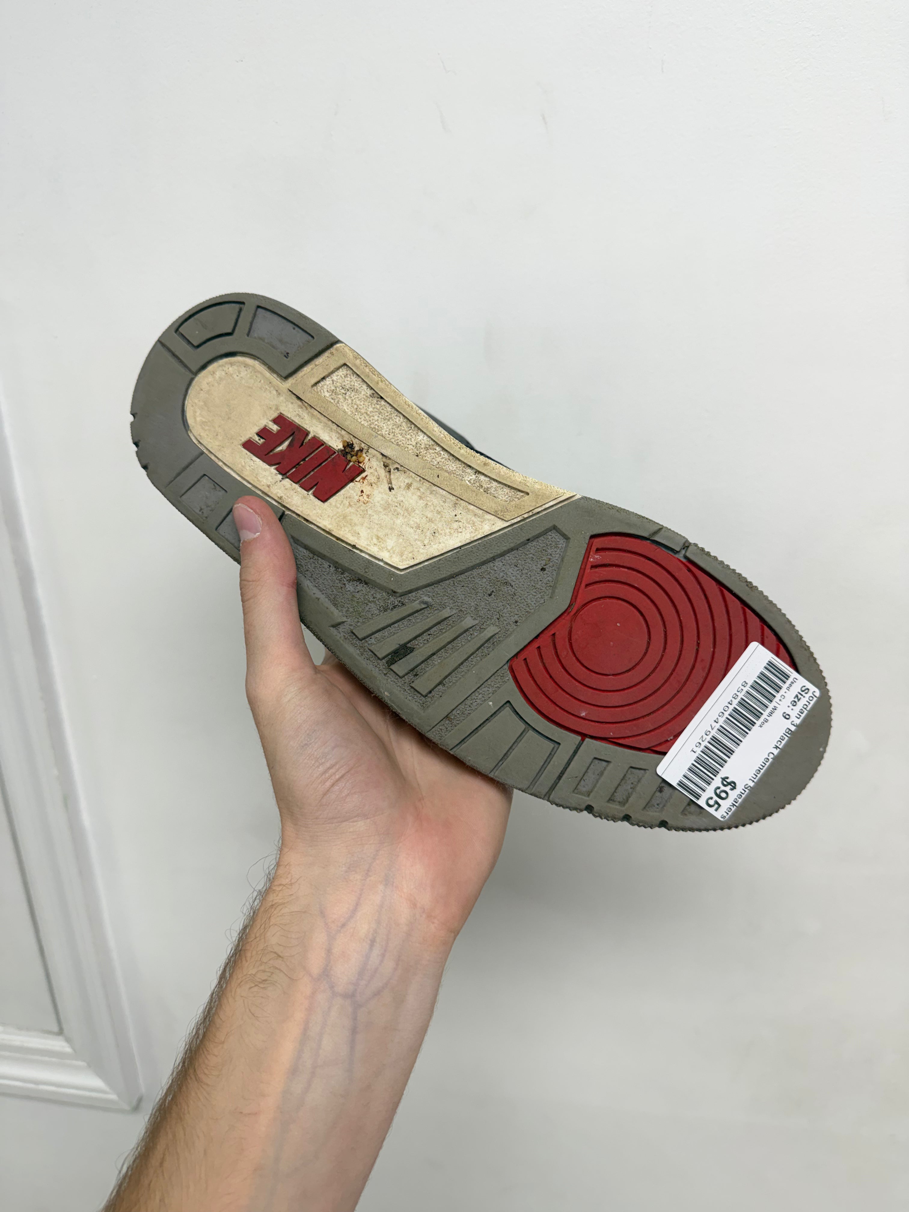 Jordan 3 Black Cement Sneakers