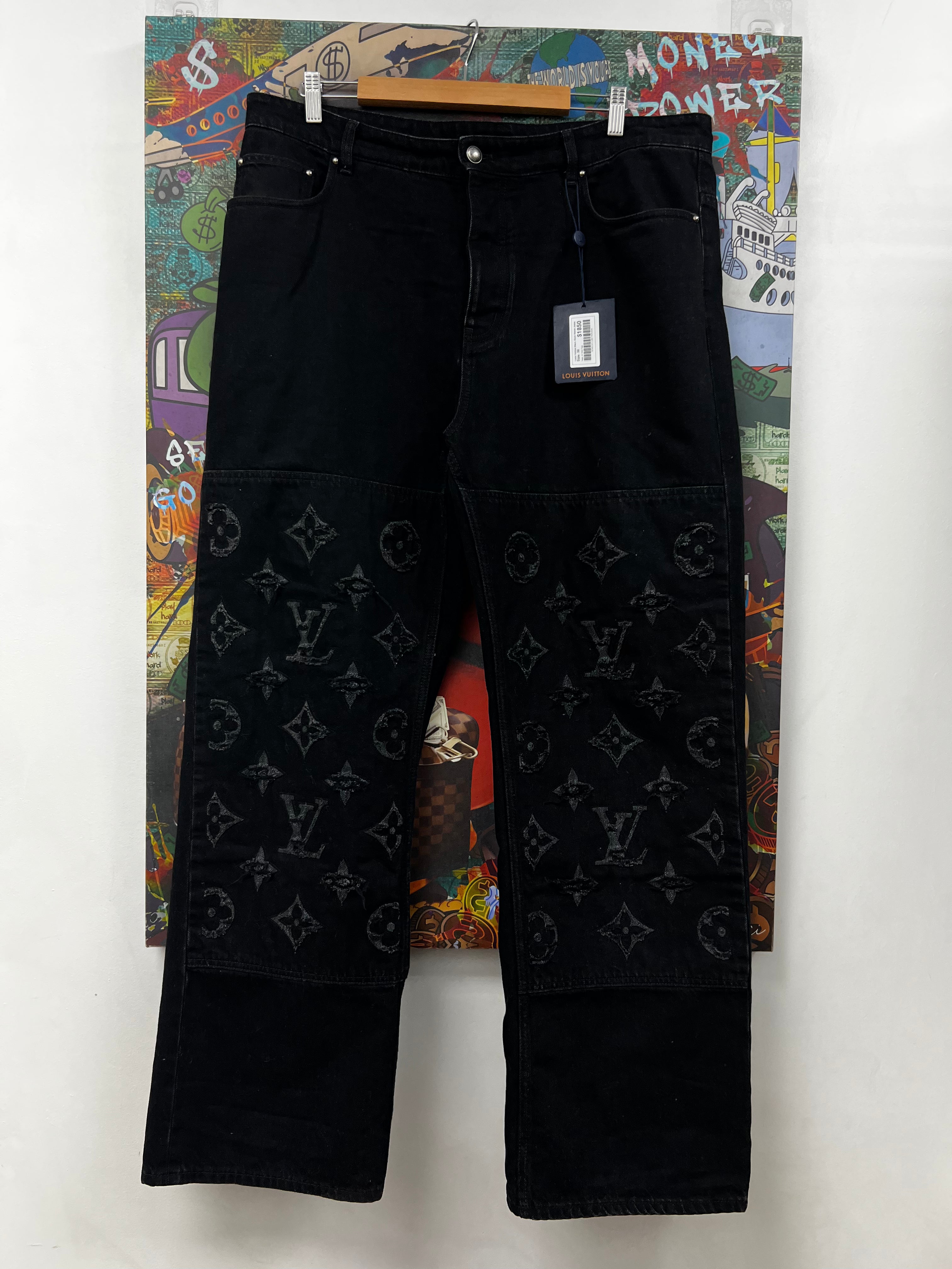 Louis Vuitton Black Wash Skater Jeans