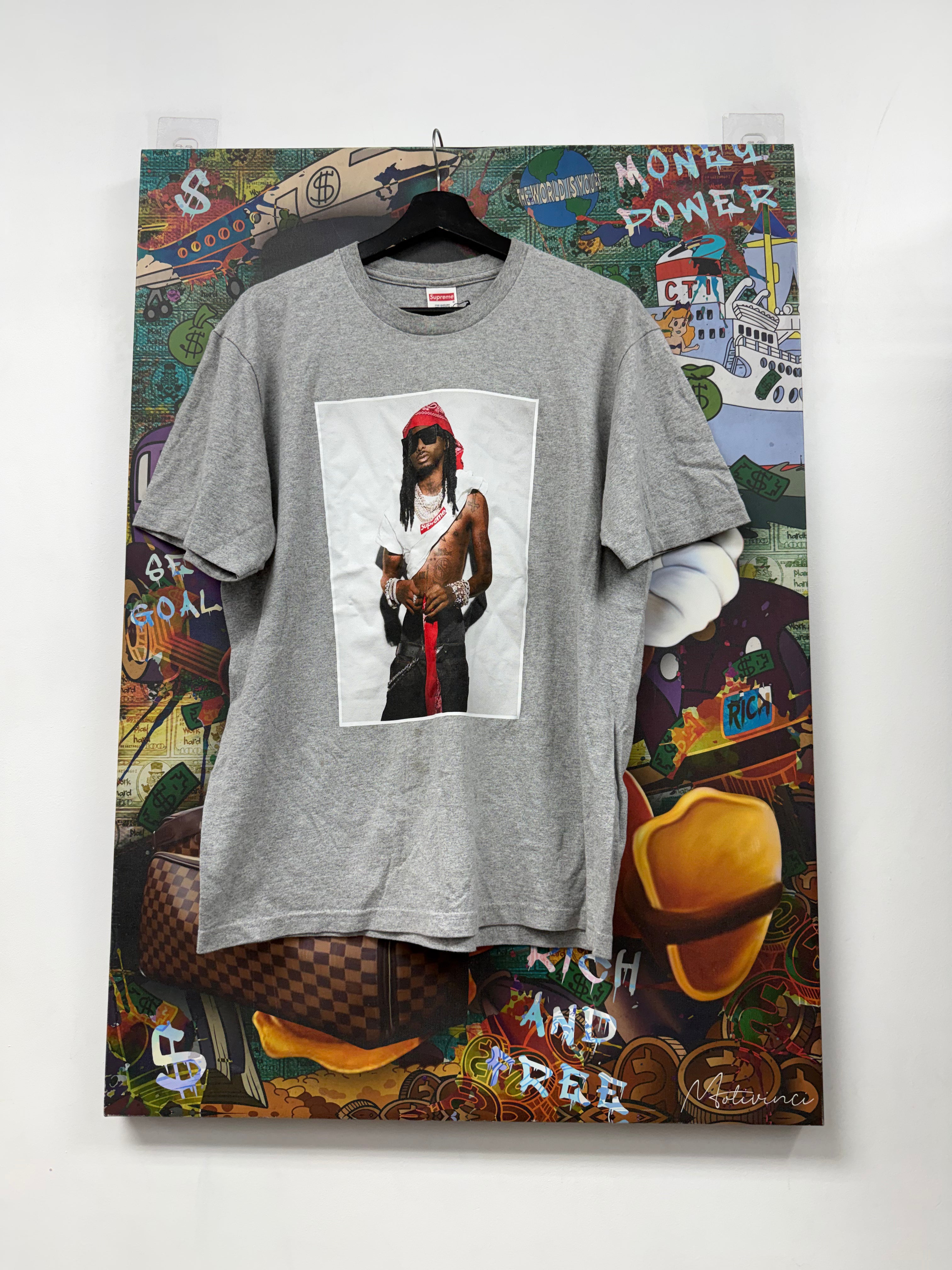 Supreme Grey Playboi Carti Tee