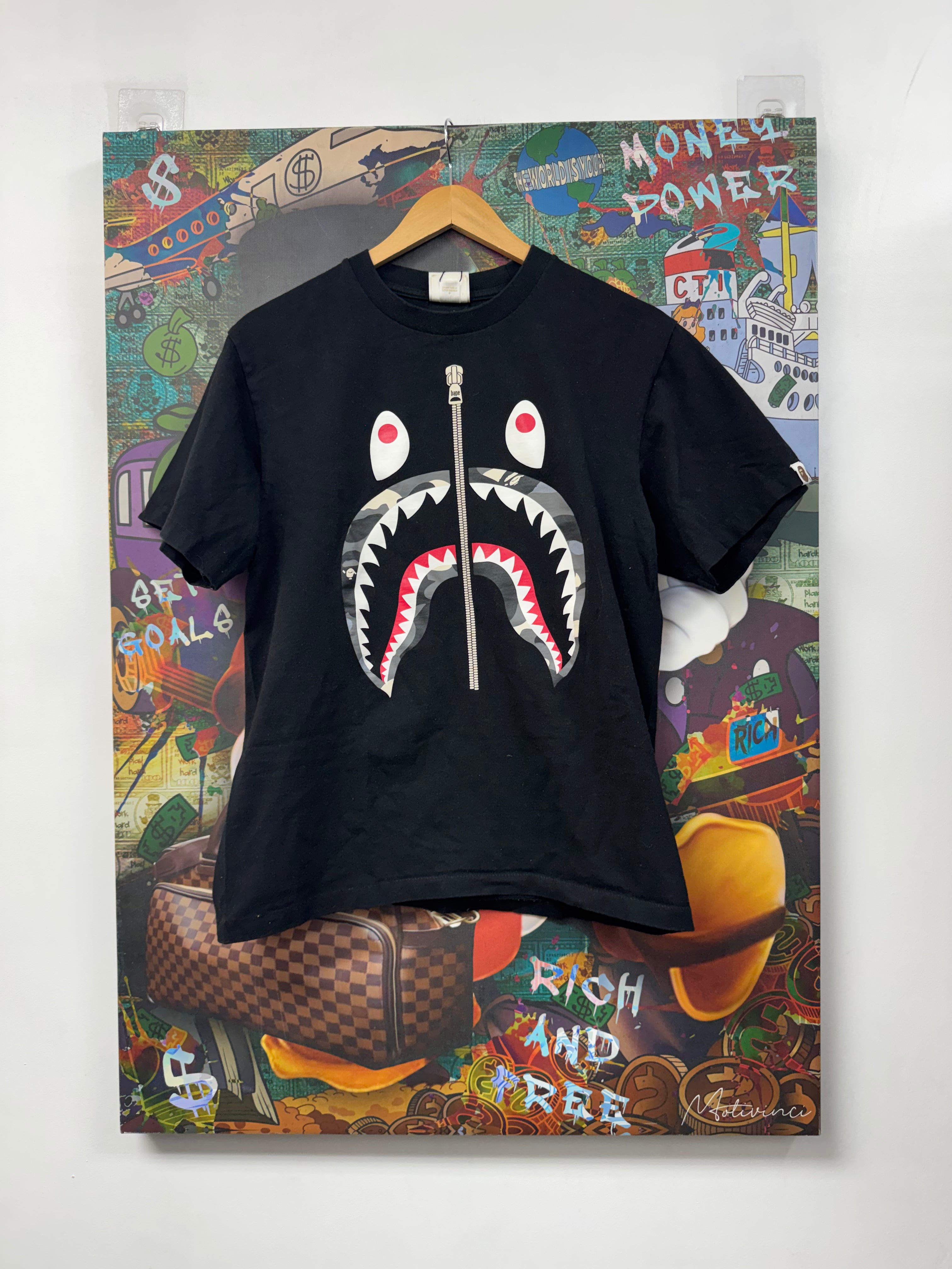 BAPE Black Shark Zip Tee