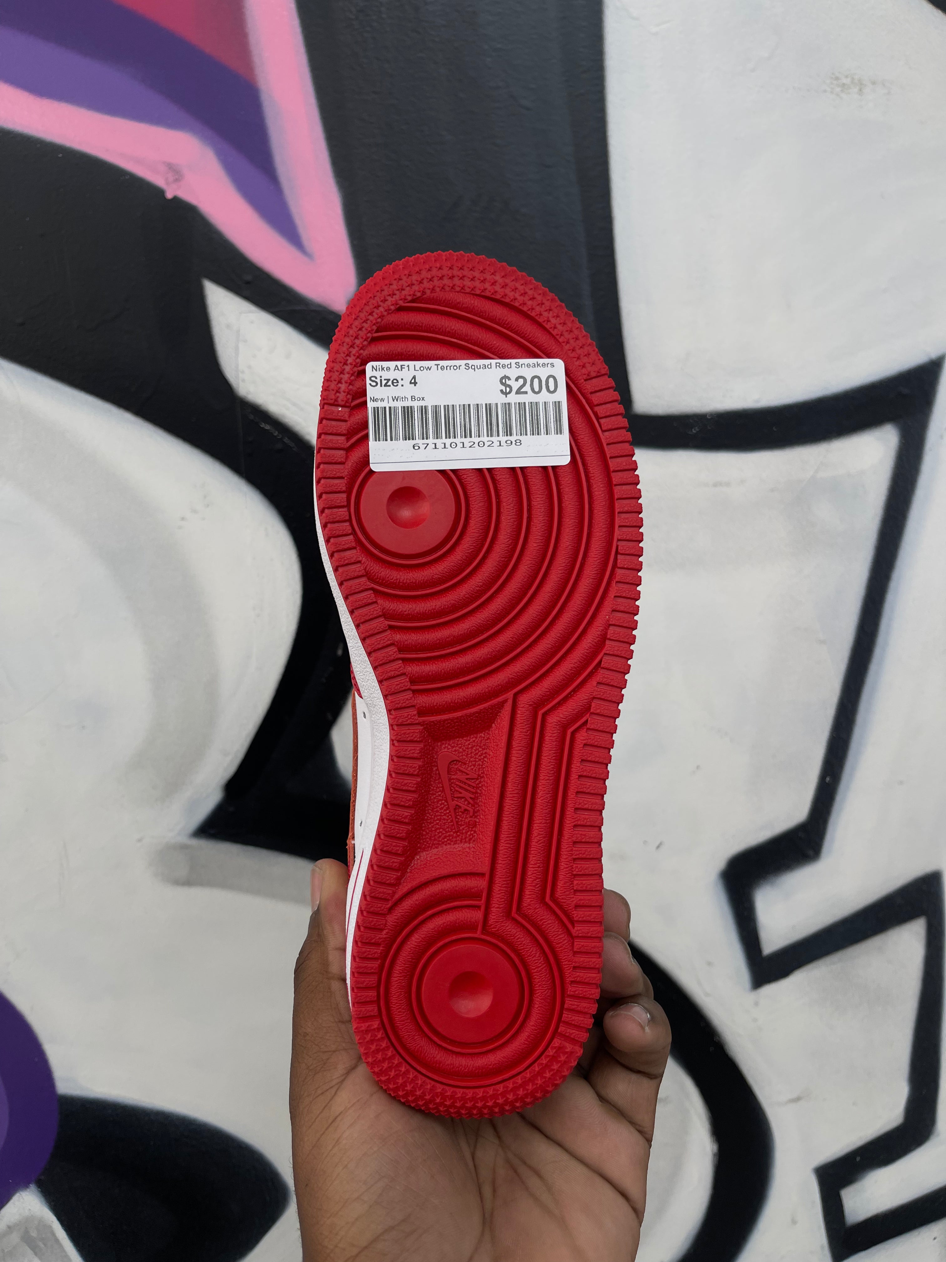 Nike AF1 Low Terror Squad Red Sneakers