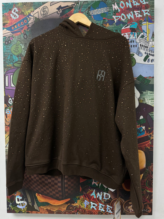 Birth Of A Royal Child Hoodie Brown Rhinestone New Medium With Tags