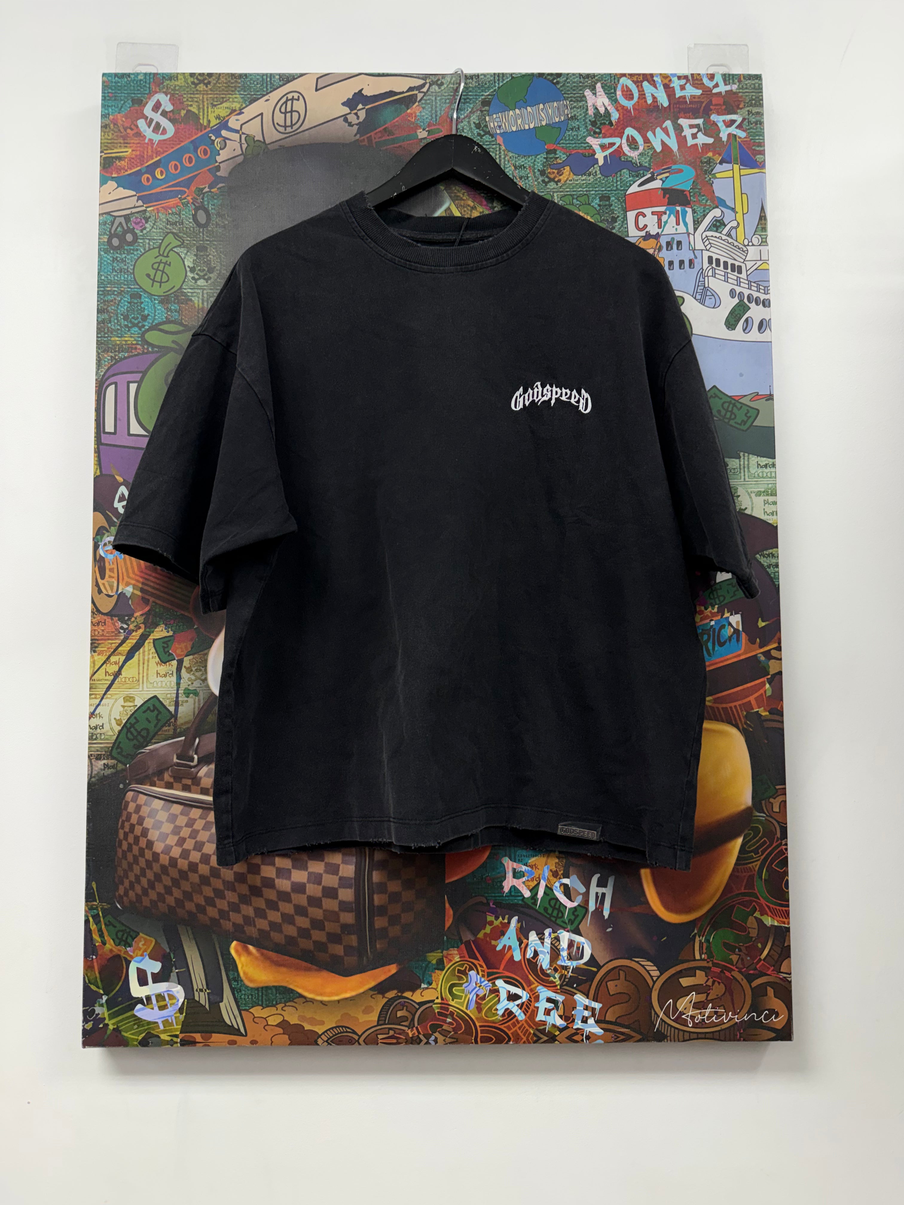 Godspeed Black Wash Embroidered Logo Tee