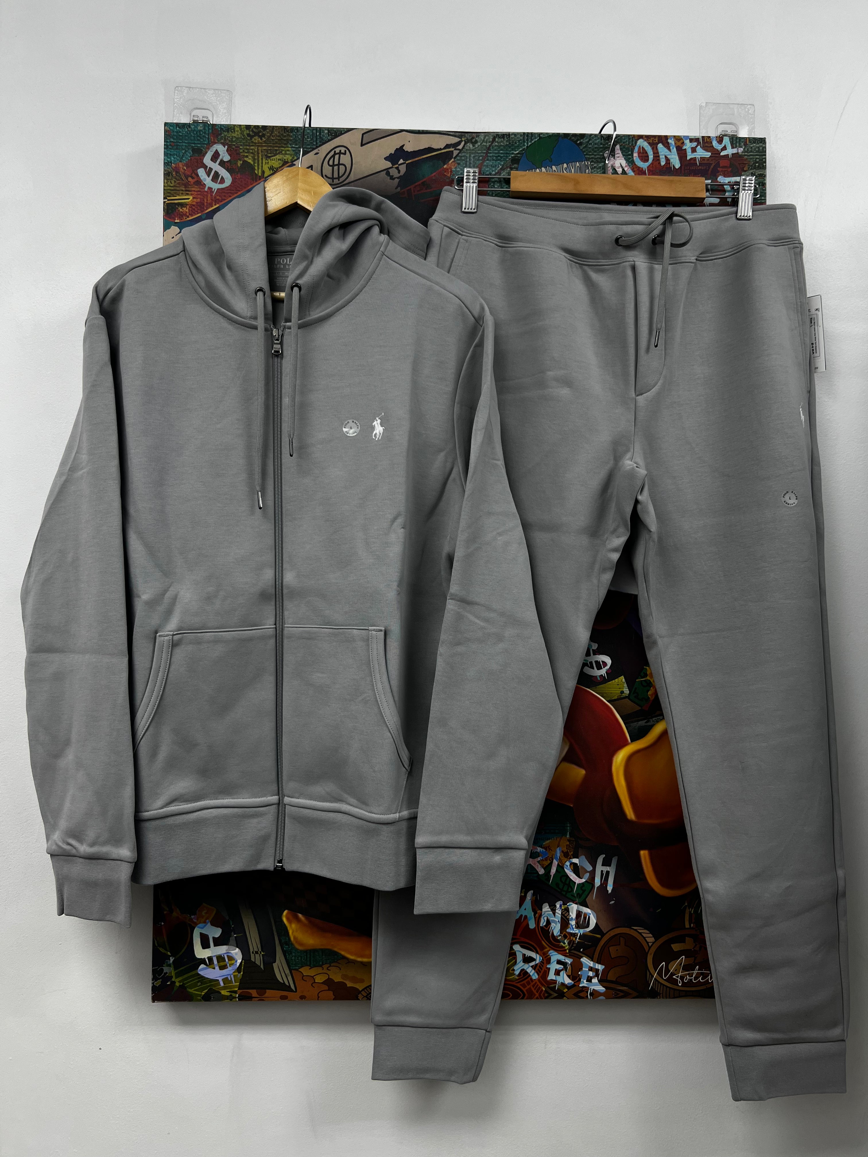 Polo Ralph Lauren Grey White Tech Sweatsuit