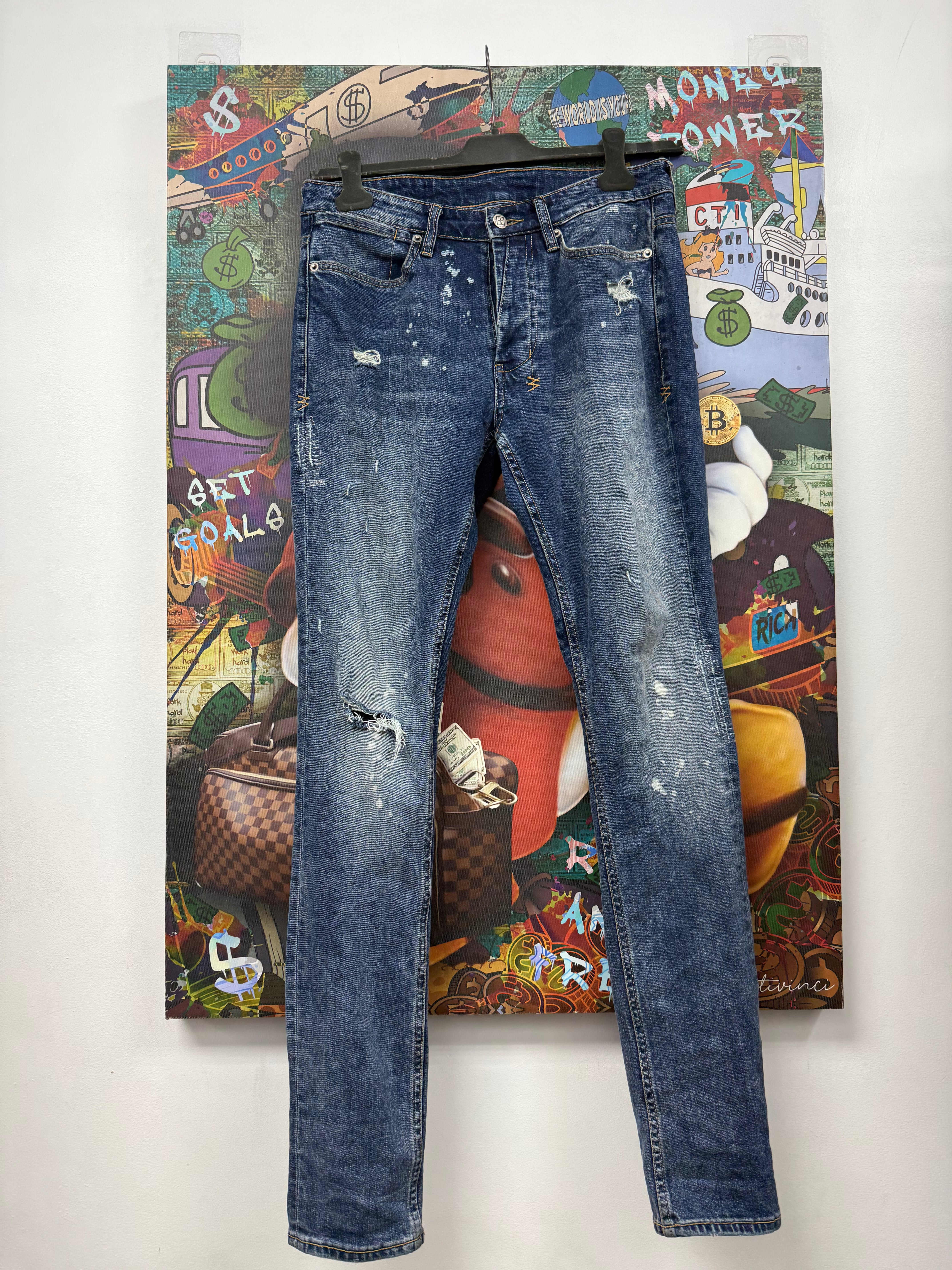 Ksubi Navy Patchwork Jeans