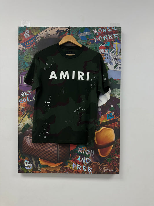 Amiri Core Logo Camo Tee Used Small N/A